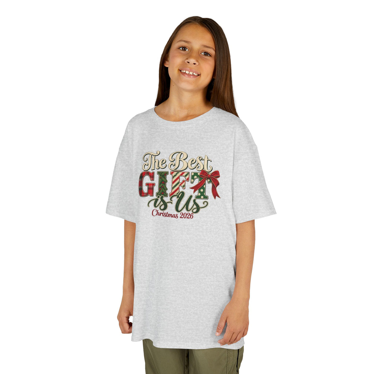 Matching Family Christmas Shirts 2026, Youth Family Tees, The Best Gift Is Us, Vintage Christmas Family Photo Outfits