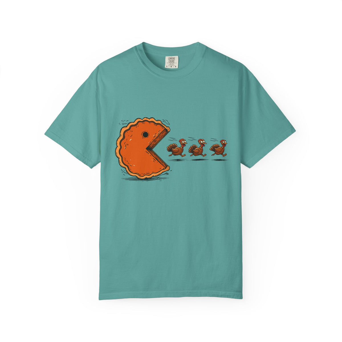 Tee Shirt Thanksgiving Pumpkin Pie Eating Turkey Friends Funny Graphic Tee