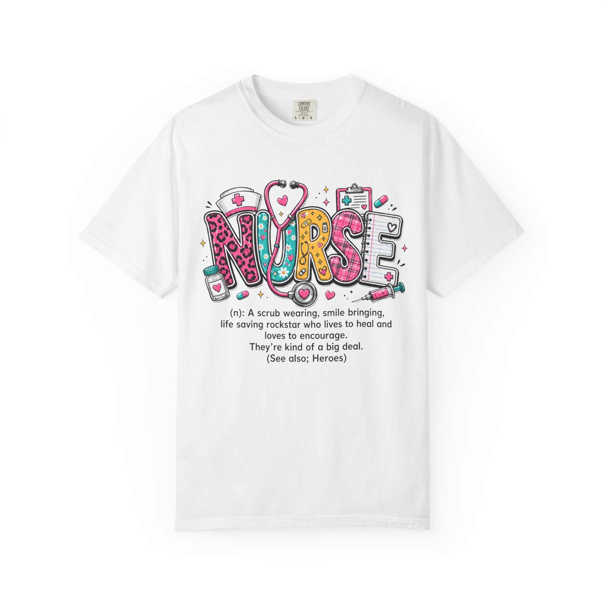 Nurse Definition T Shirt Colorful Medical Humor Tee for Nurses