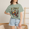 F-CAW-F Cartoon Parrot T-Shirt Colorful Tropical Bird Graphic Tee