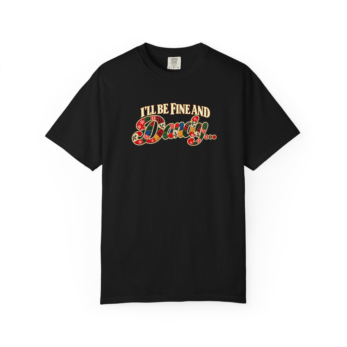 Fine and Dandy Christmas Shirt, Coordinating Couple Christmas Tee, Vintage Patchwork Holiday Shirt, Retro Christmas Graphic Tee