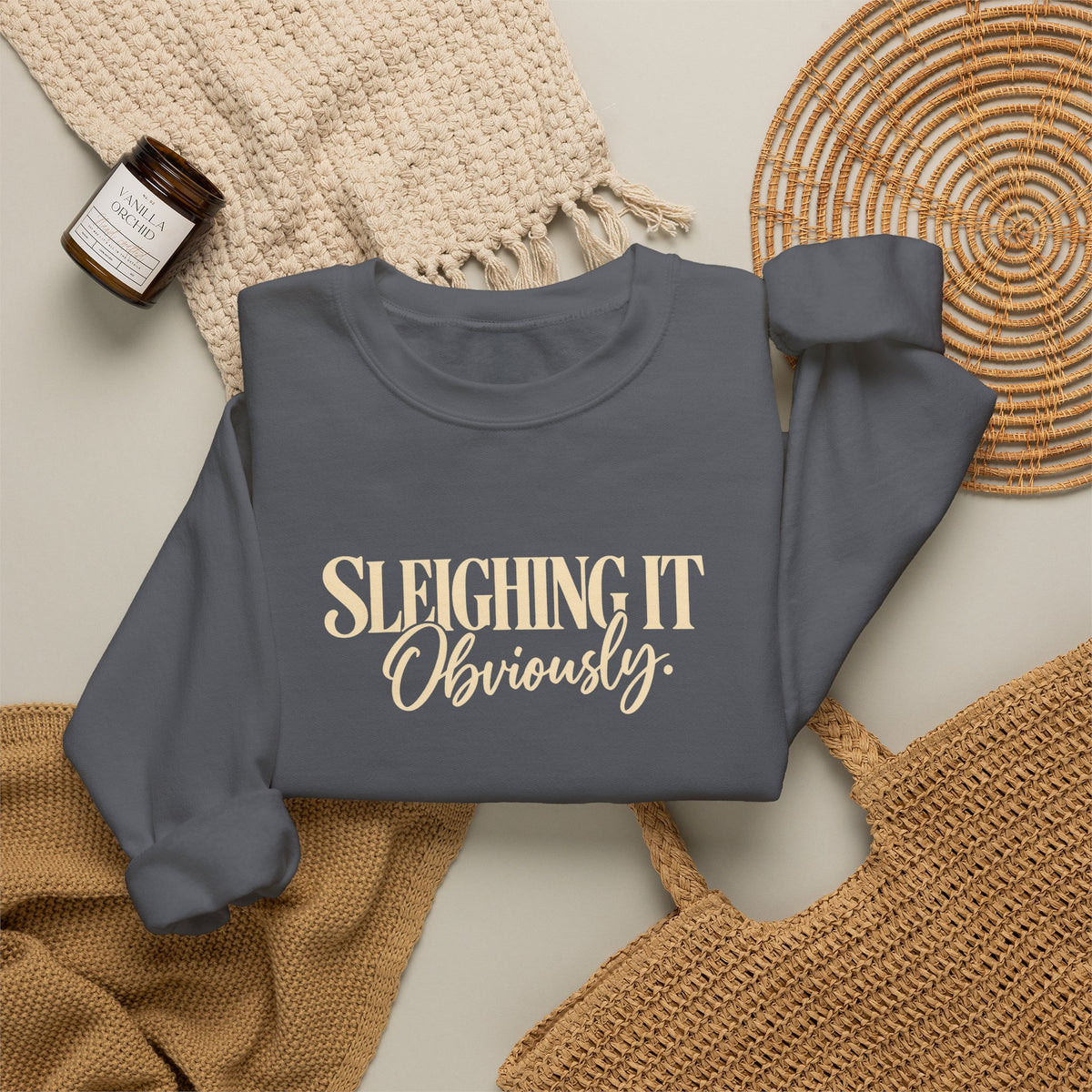 Sleighing It Obviously Crewneck Sweatshirt