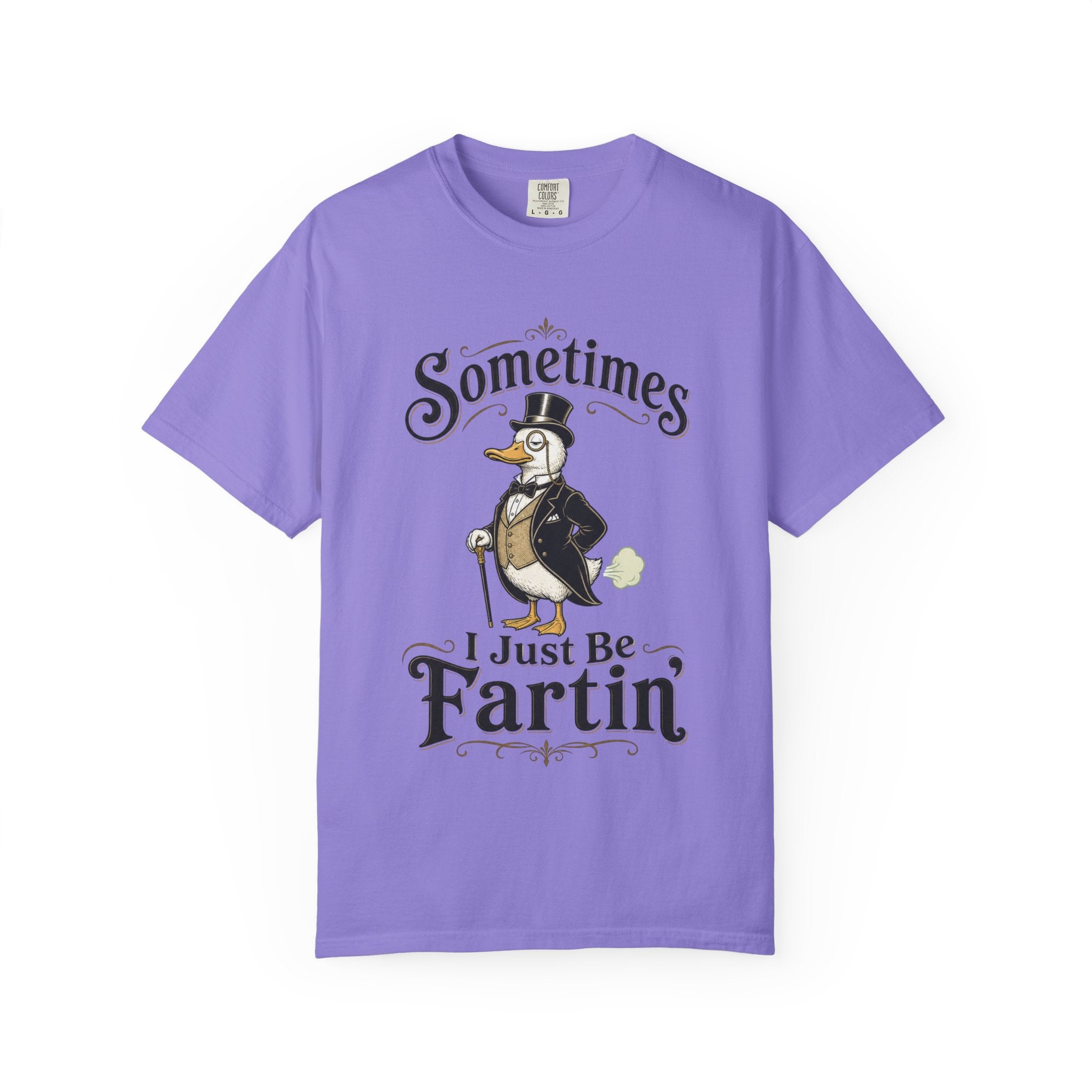 Sometimes I Just Be Fartin Tee Shirt Humorous Vintage Duck Graphic Tee