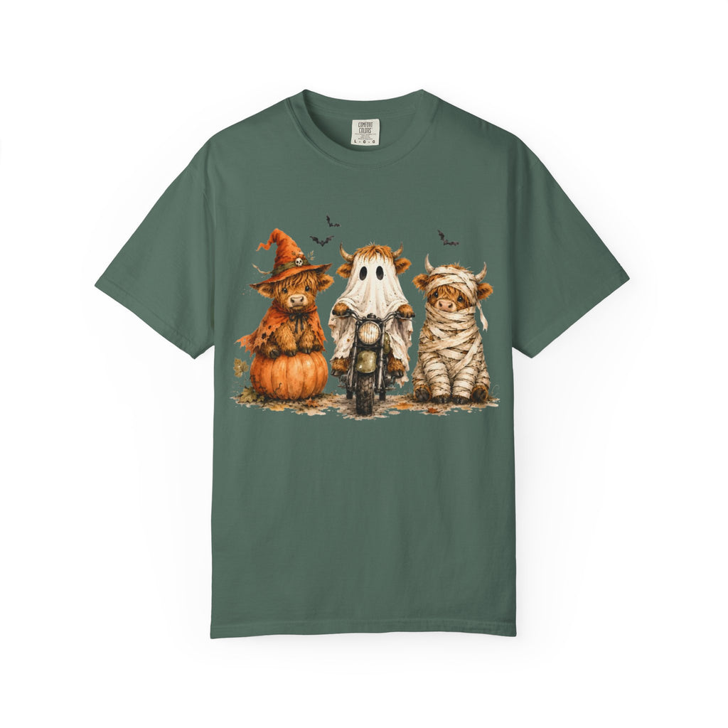 Halloween Pumpkin Cat Ghost T Shirt Cute Spooky Trio Tee