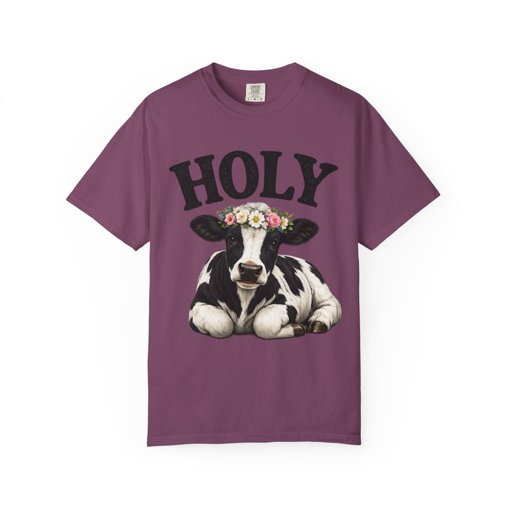 Holy Cow Floral Crown T Shirt