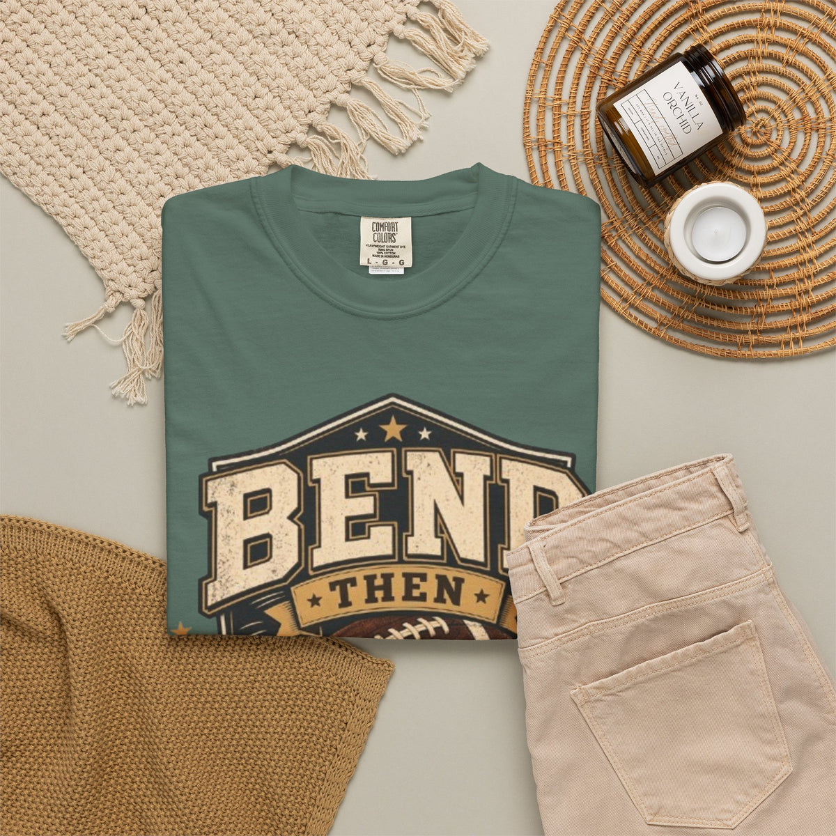 Football Bend Then Snap Repeat Graphic T Shirt Vintage Athletic Tee for Players and Fans