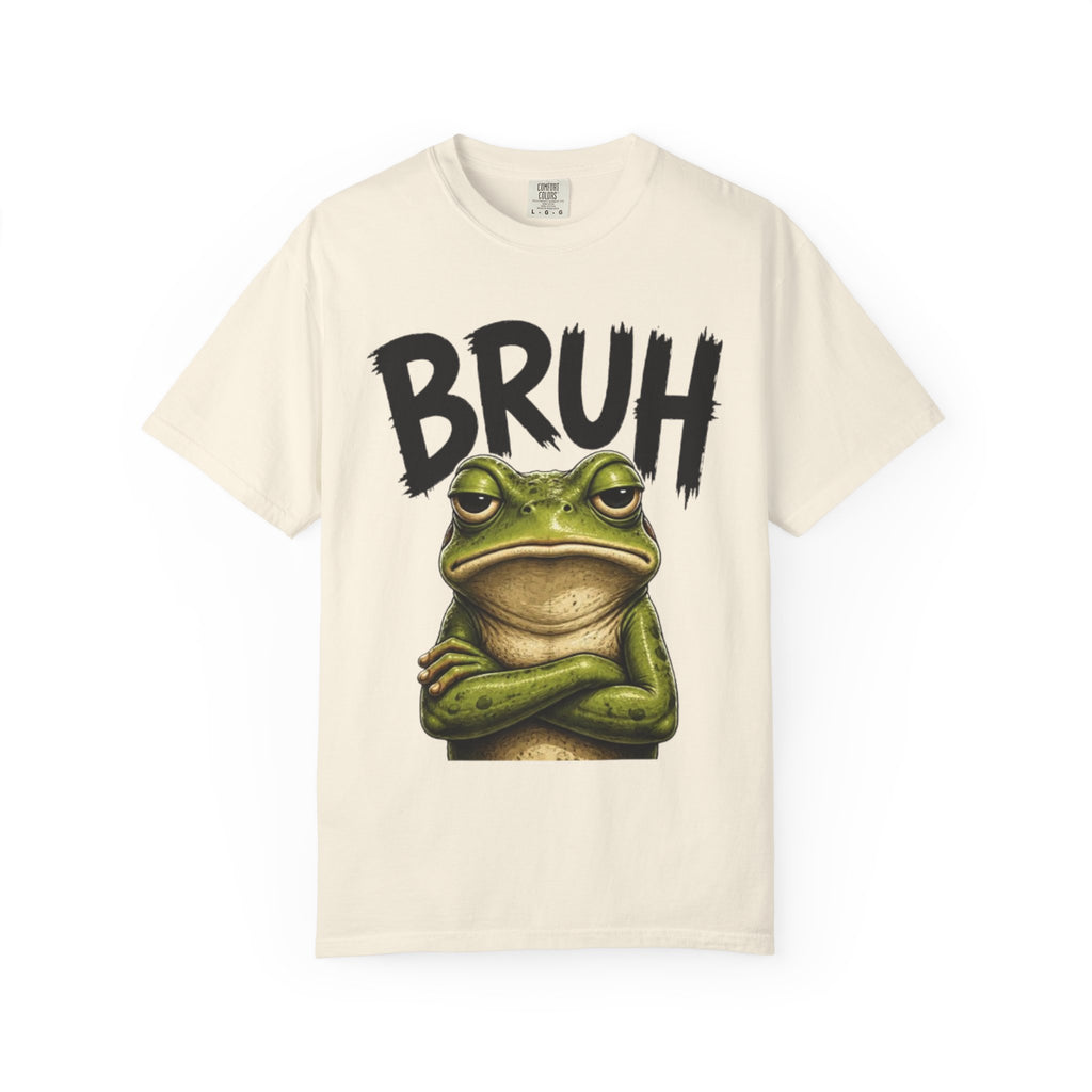Bruh Frog T-Shirt Funny Grumpy Frog Graphic Tee
