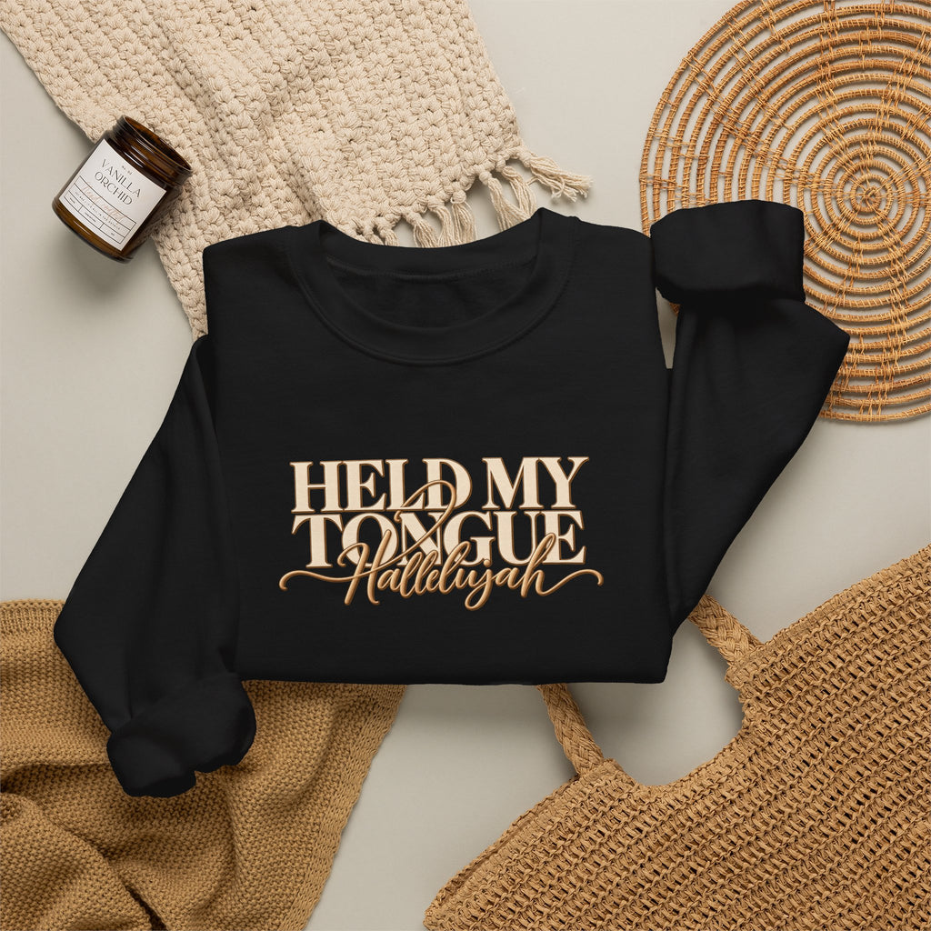 Held My Tongue Hallelujah Sweatshirt, Funny Christian Shirt, Faith Based Sweatshirt, Southern Humor Gift, Christian Women Gift