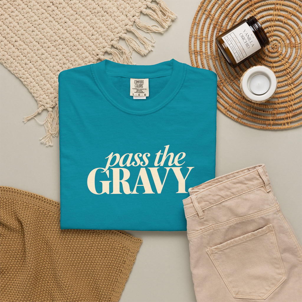 Pass the Gravy Tee shirt | Thanksgiving slogan tee, Funny Thanksgiving Tee, His and Hers Thanksgiving Shirts, Couples Thanksgiving  Shirt