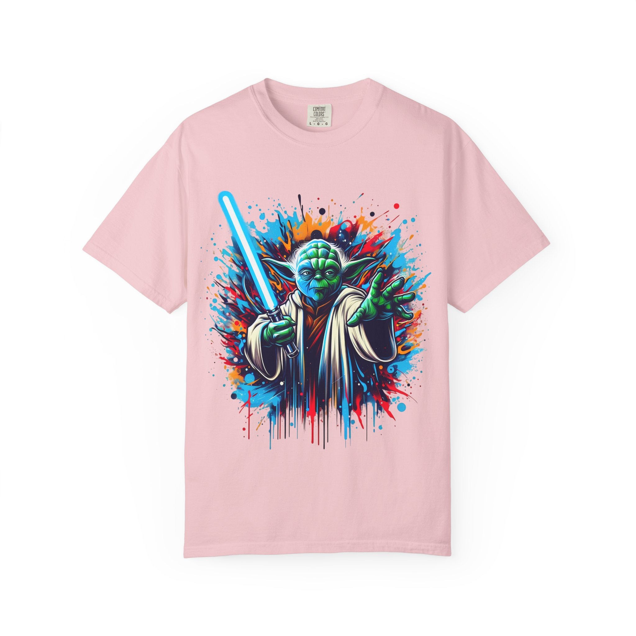 Galactic Jedi Warrior T Shirt Yoda Lightsaber Graphic Tee