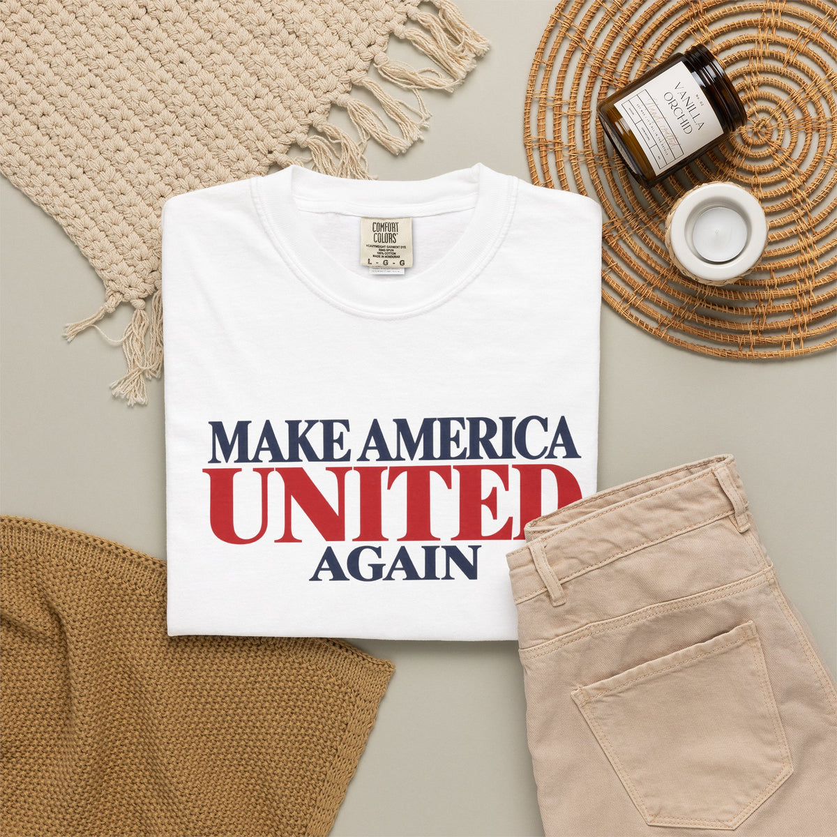 Make America United Again Shirt, Patriotic Unity Tee, America Together T Shirt, Comfort Colors Unisex Shirt, Kindness Over Division Gift
