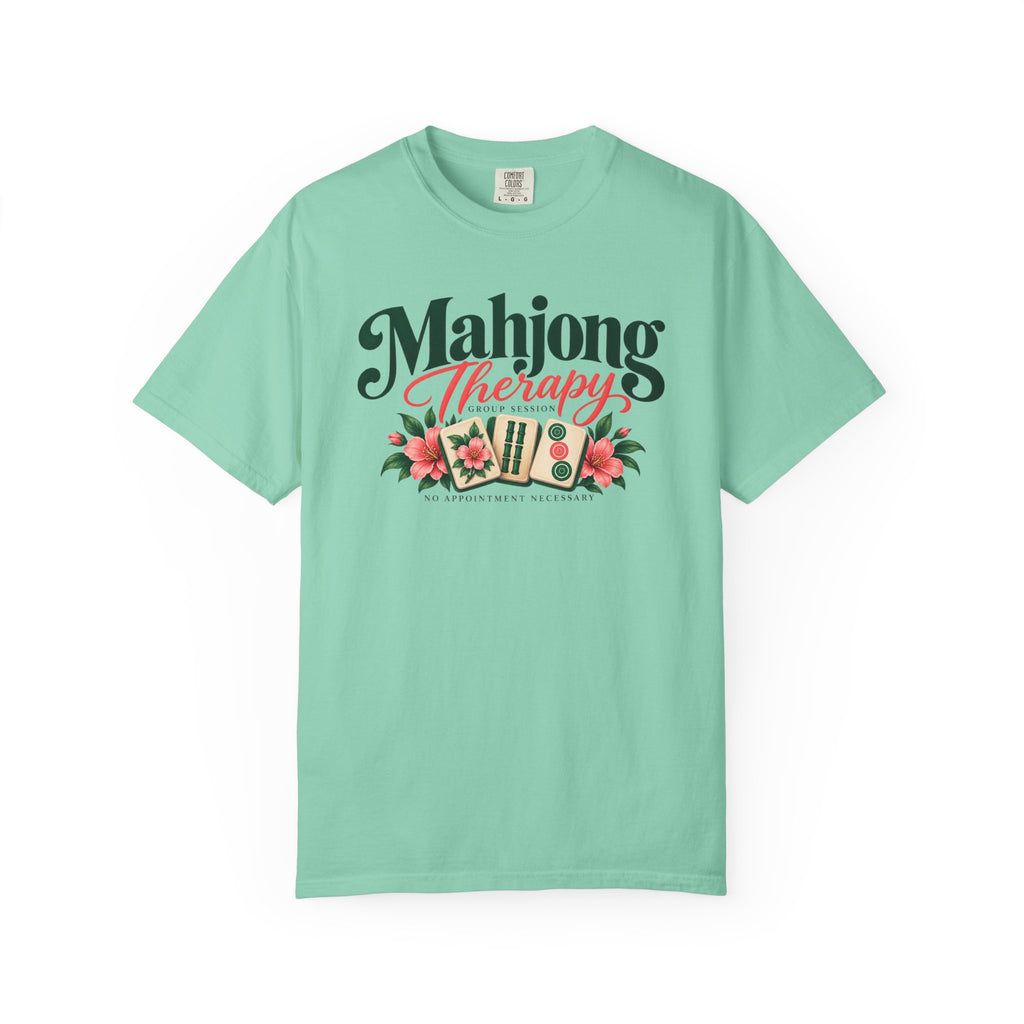 Mahjong Therapy T Shirt | Mahjong Tiles Floral Design