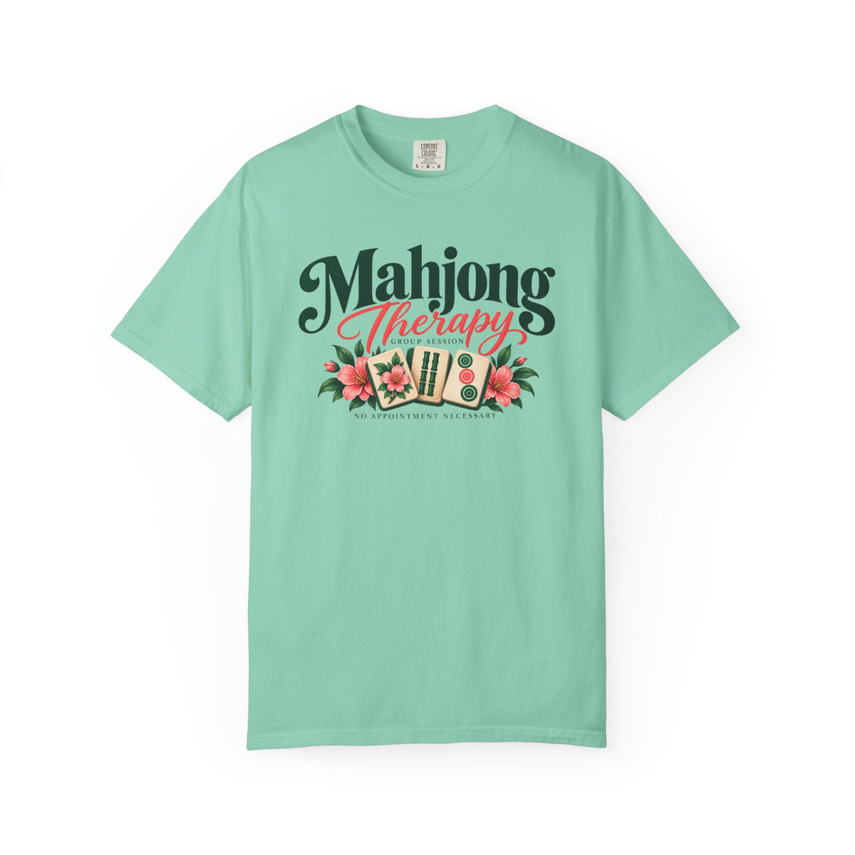 Mahjong Therapy T Shirt | Mahjong Tiles Floral Design
