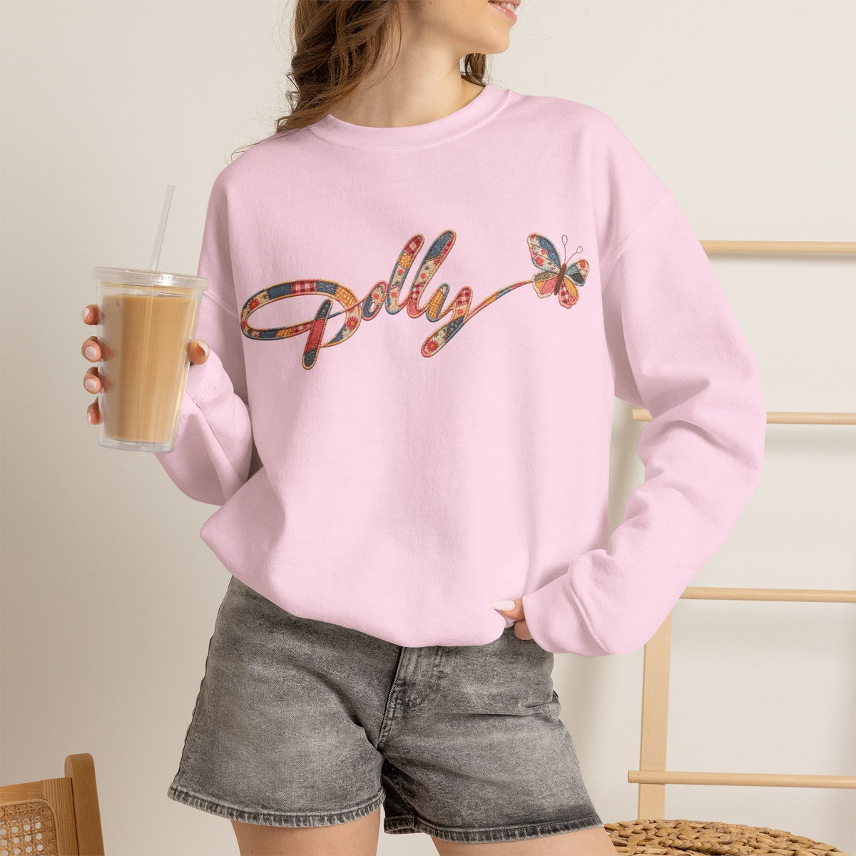 Dolly Floral Script Crewneck Sweatshirt