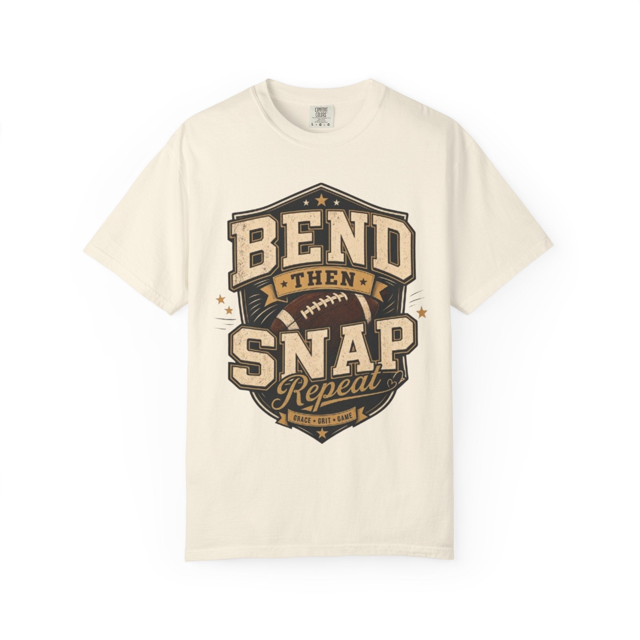 Football Bend Then Snap Repeat Graphic T Shirt Vintage Athletic Tee for Players and Fans
