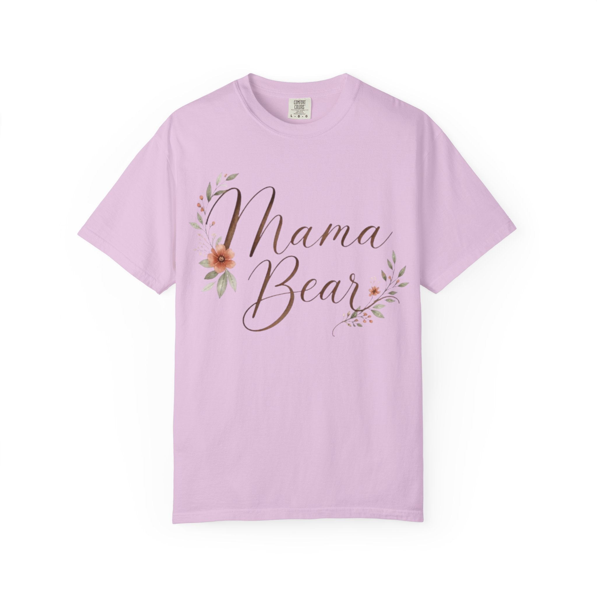Mama Bear T Shirt Floral Script Mother Tee