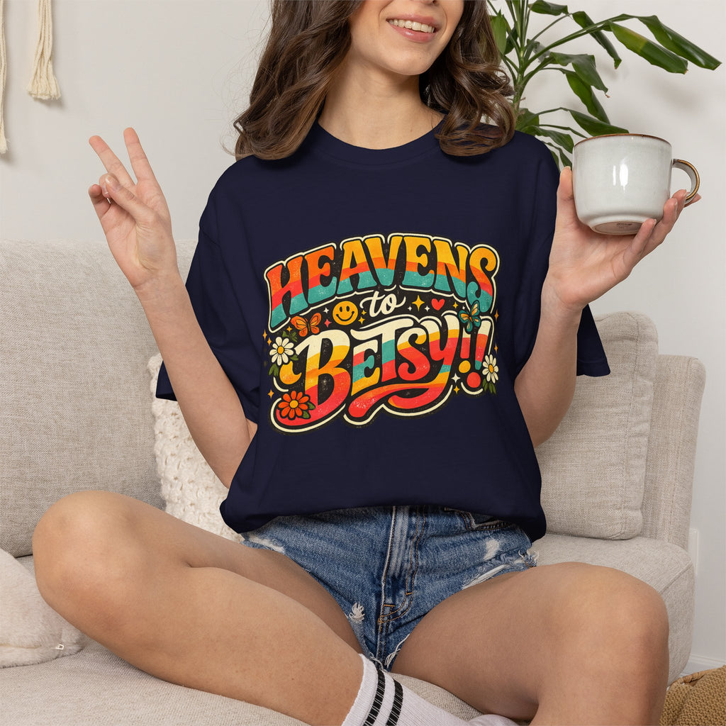 Heavens to Betsy Retro Floral Graphic T Shirt