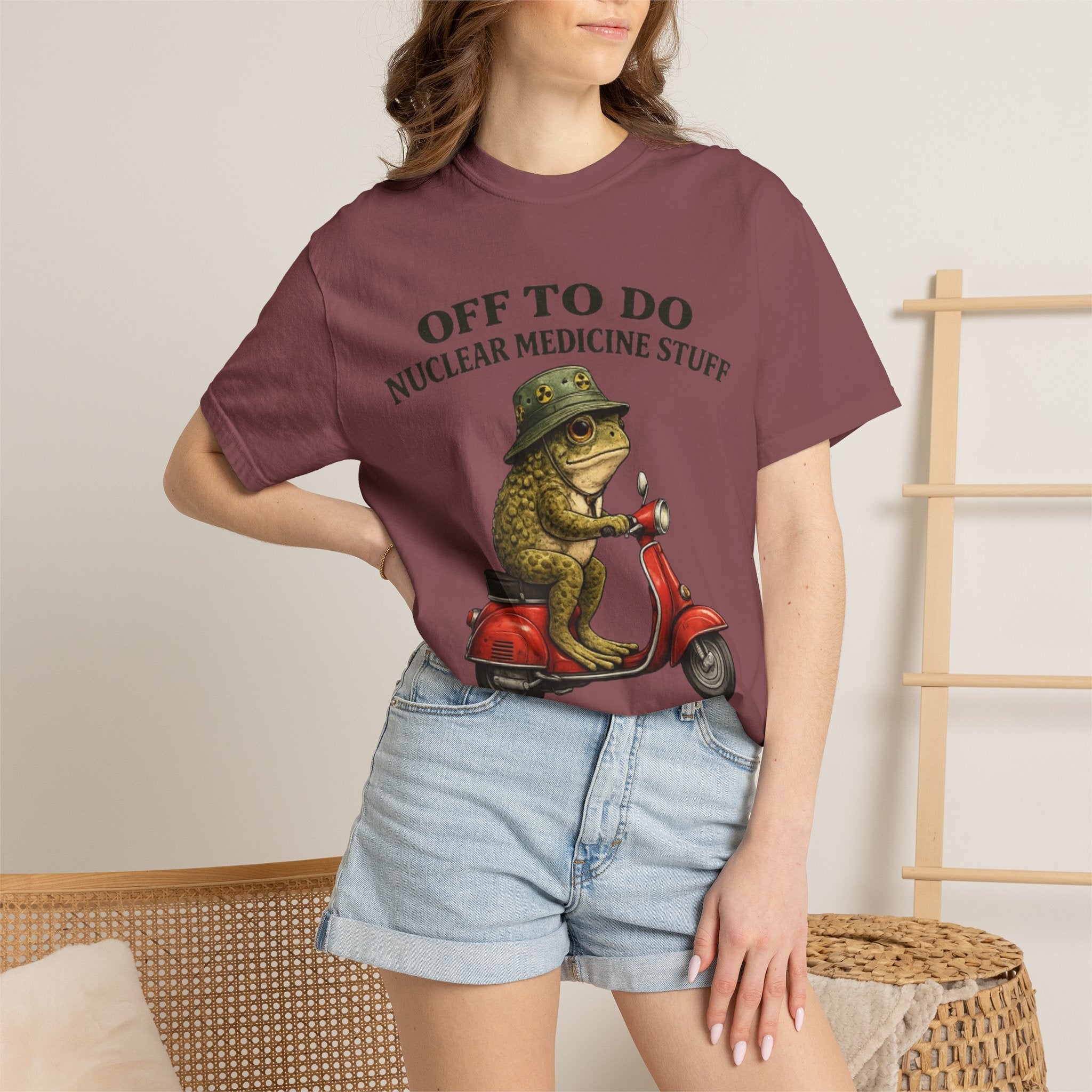 Nuclear Medicine Frog Scooter T-Shirt  Off To Do Nuclear Medicine Stuff