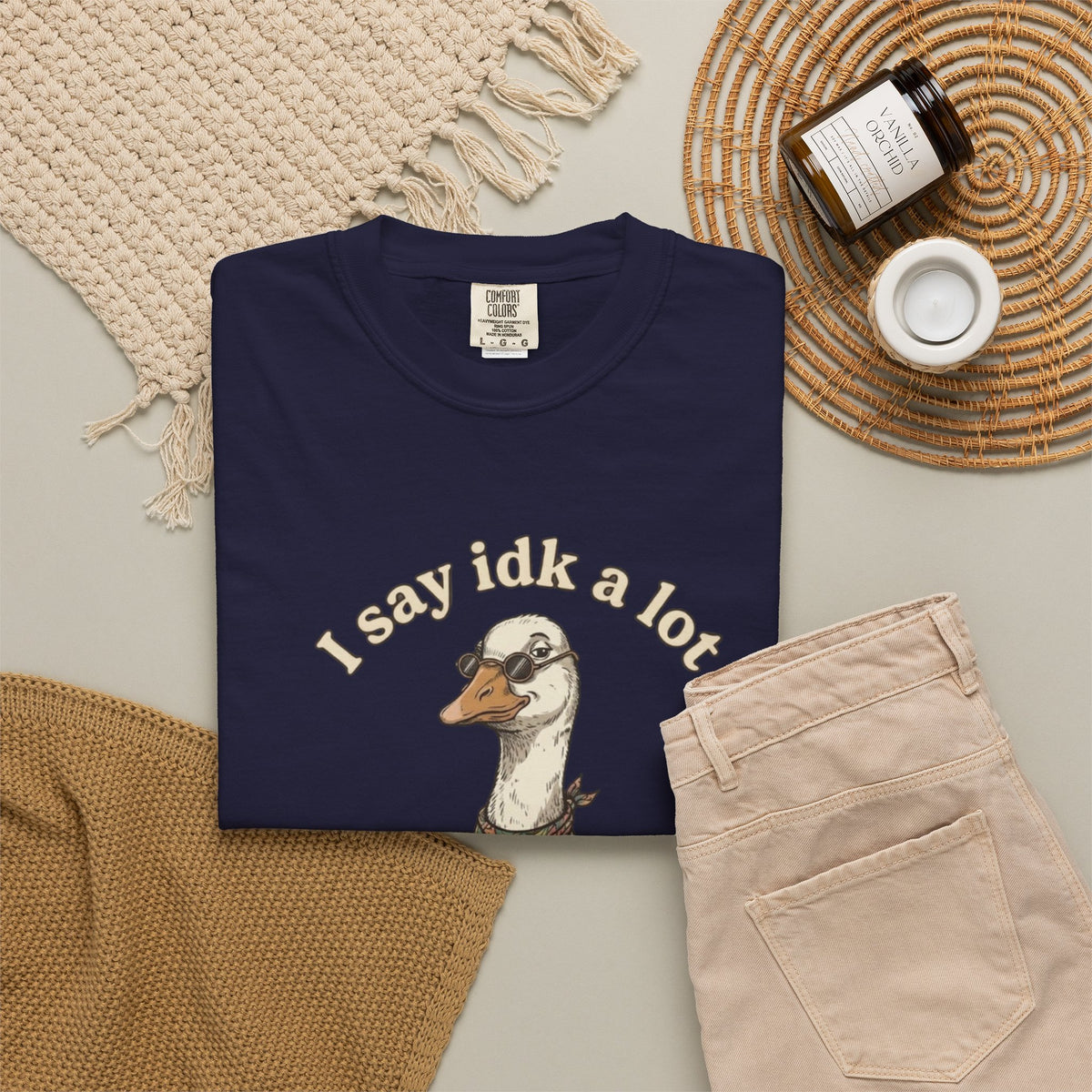 Funny Goose T Shirt Say Idk a Lot But Trust Me I Be knowin Graphic Tee