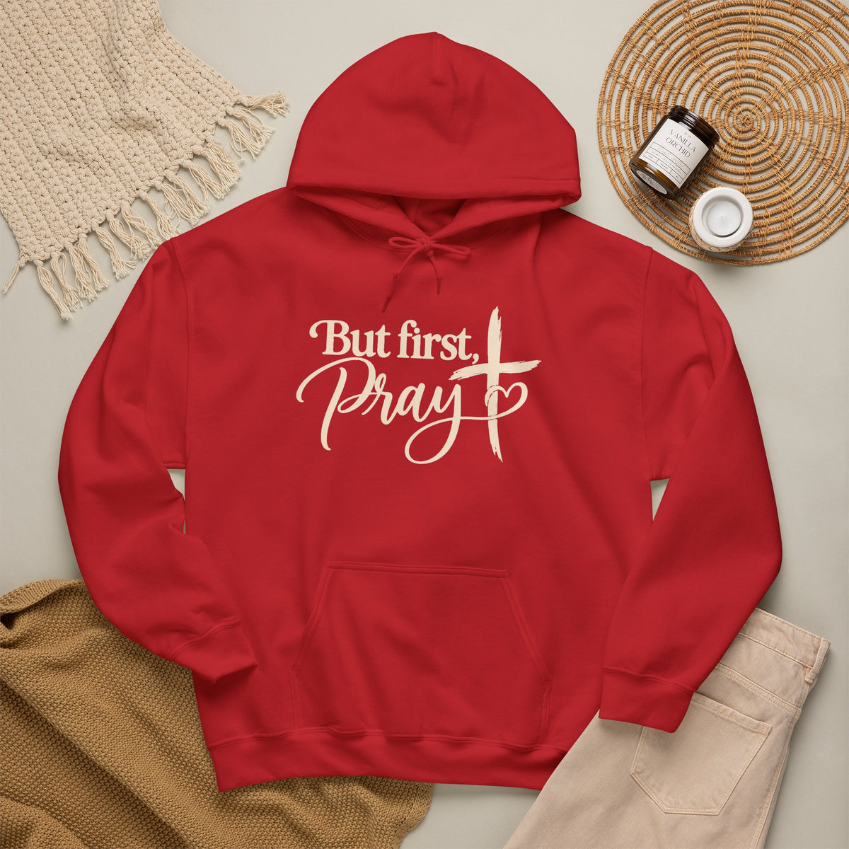 But First Pray Hoodie Faith Based Christian Hooded Sweatshirt
