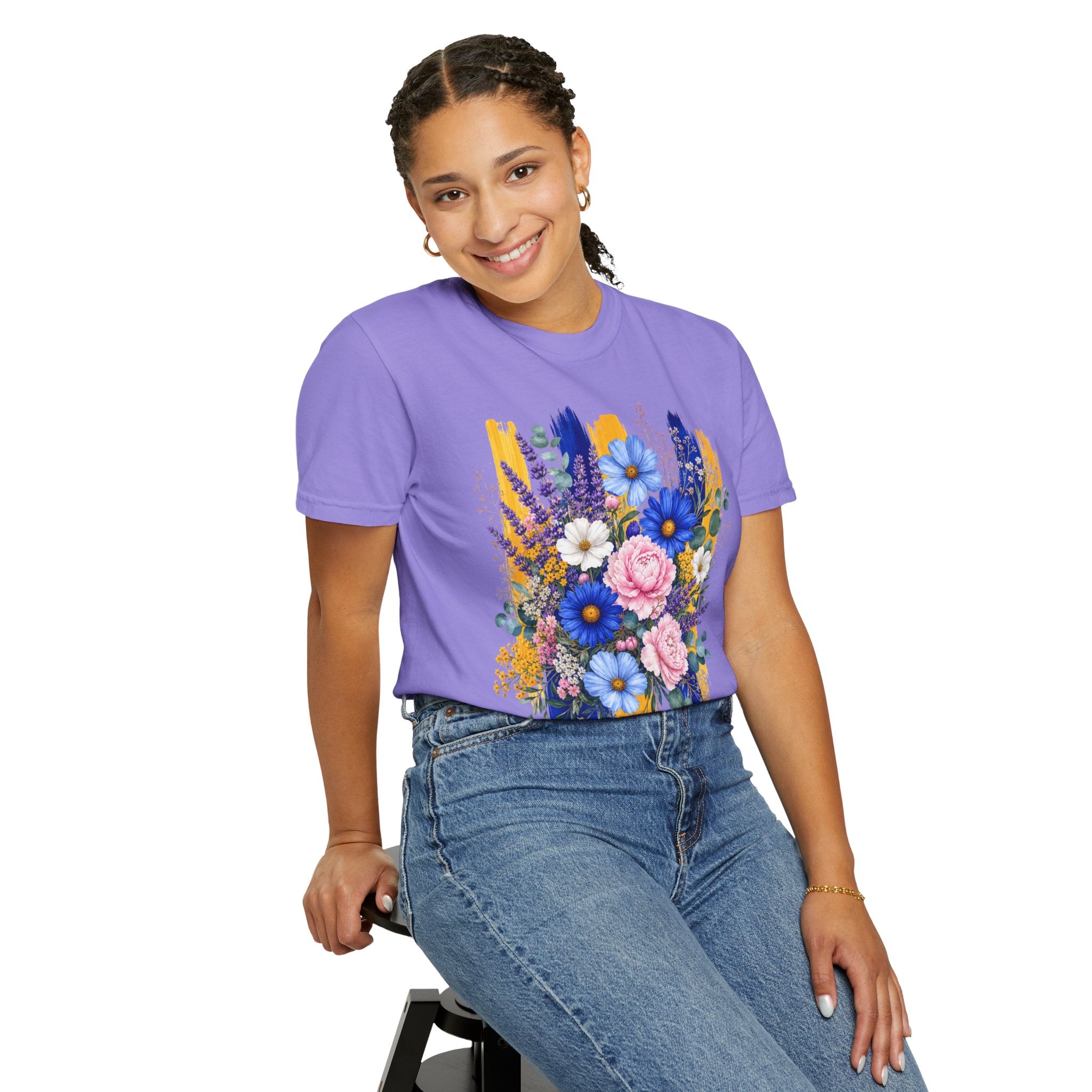 Floral Brushstroke Bouquet T Shirt
