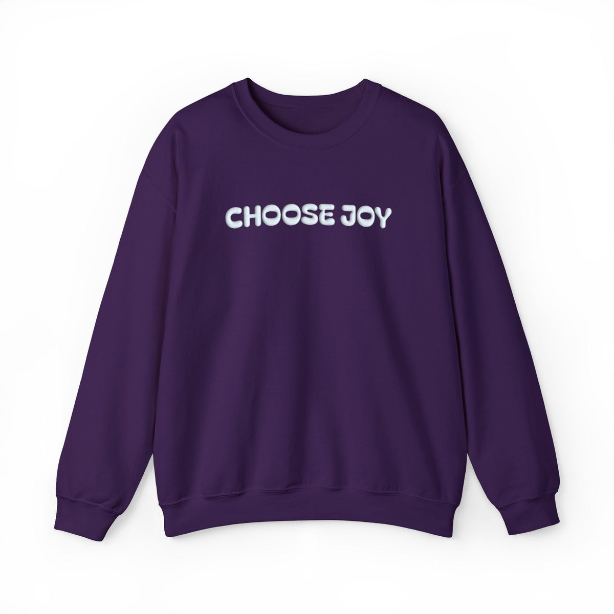 CHOOSE JOY Puff Print Sweatshirt, Inspirational Crewneck, Positive Quote Sweatshirt, Raised Print Shirt, Gift for Her, Cozy Graphic Pullover