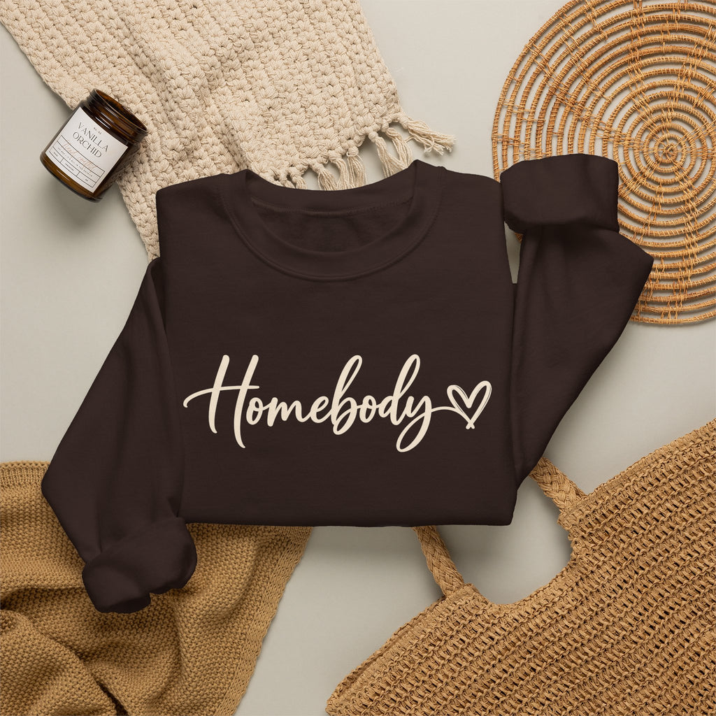 Homebody Crewneck Sweatshirt Cozy Homebody Pullover with Heart