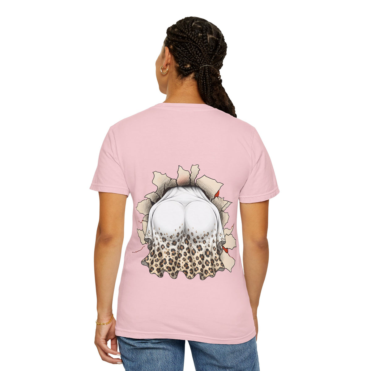 Halloween Gnome T-Shirt Funny Bubblegum Ghost and Leopard Butt Graphic Tee