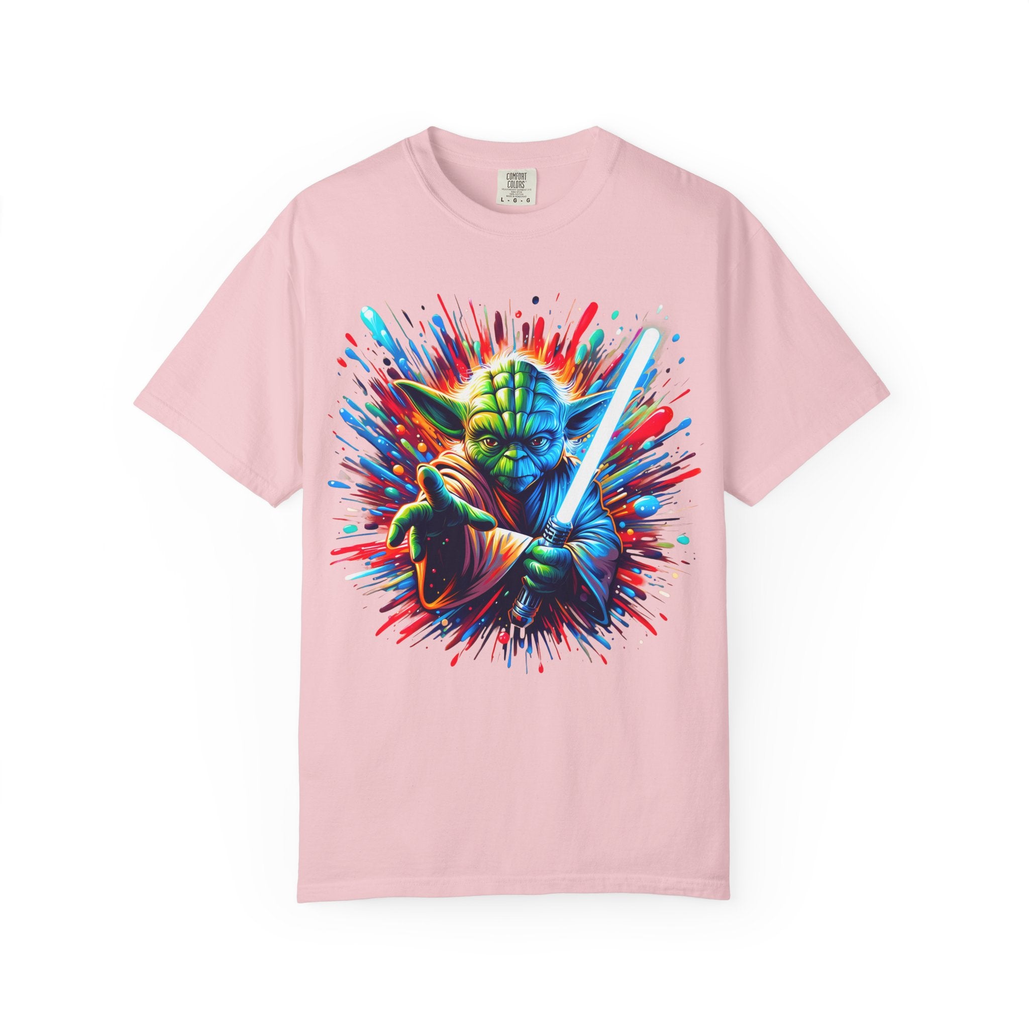 Galaxy Warrior T Shirt Color Splash Lightsaber Art