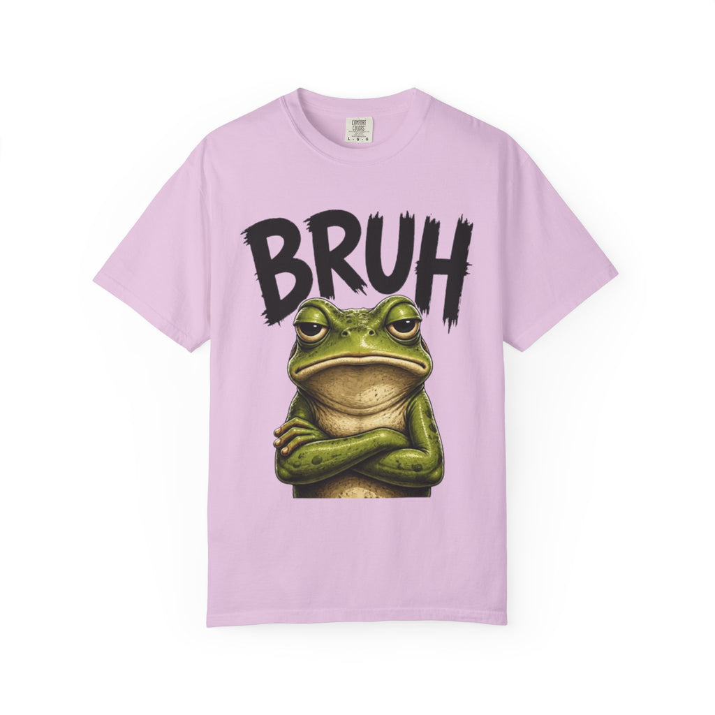 Bruh Frog T-Shirt Funny Grumpy Frog Graphic Tee