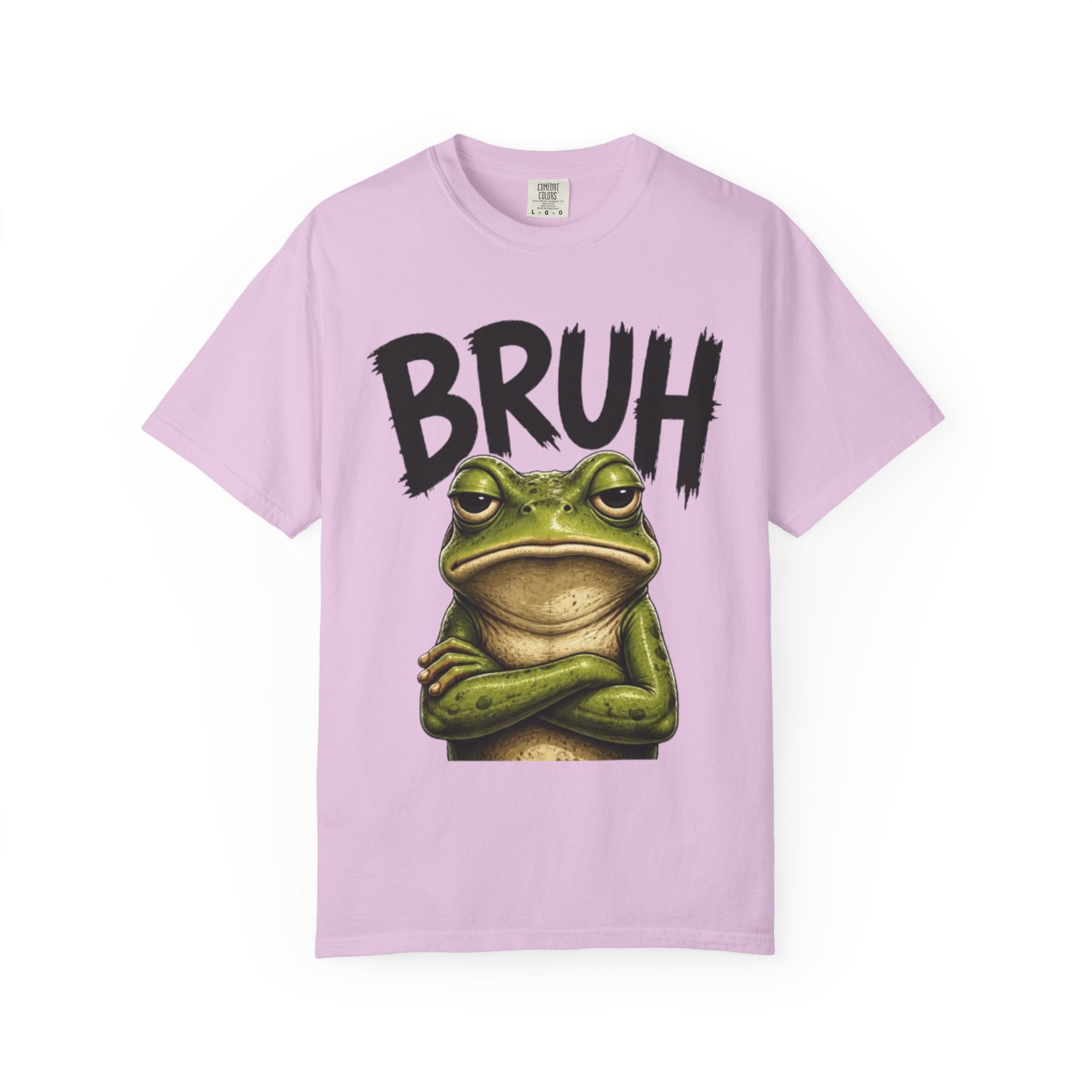 Bruh Frog T-Shirt Funny Grumpy Frog Graphic Tee