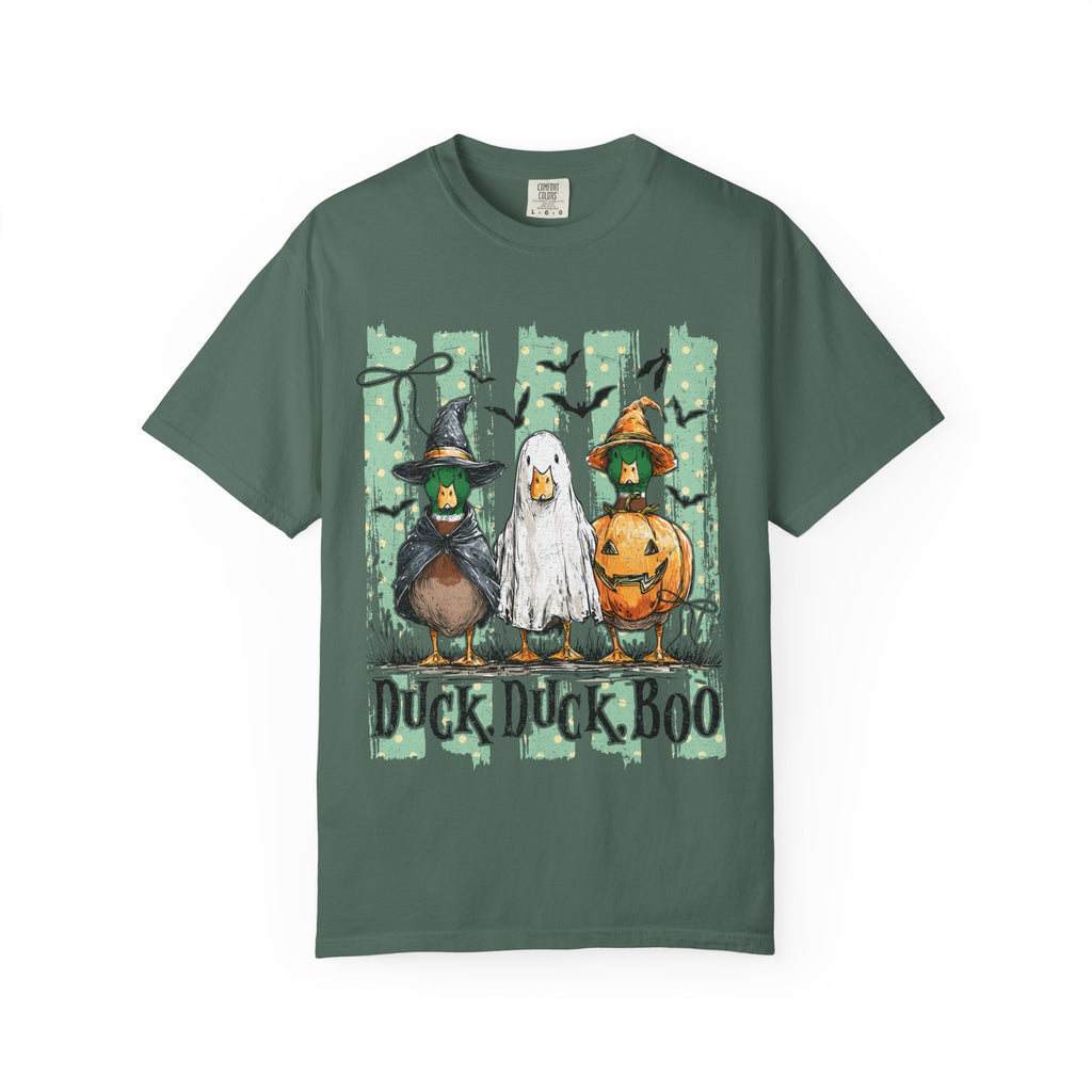 Duck Duck Boo Halloween T Shirt Cute Ducks in Costumes Graphic Tee