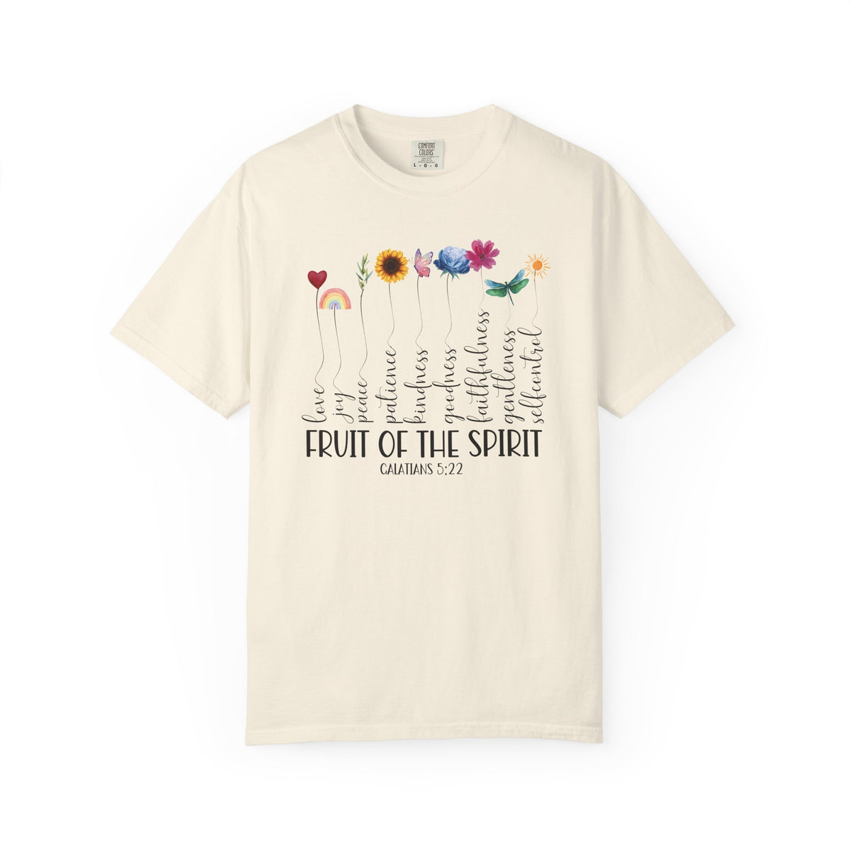 Fruit of the Spirit Floral Tee shirt | Galatians 5:22 Scripture Tee