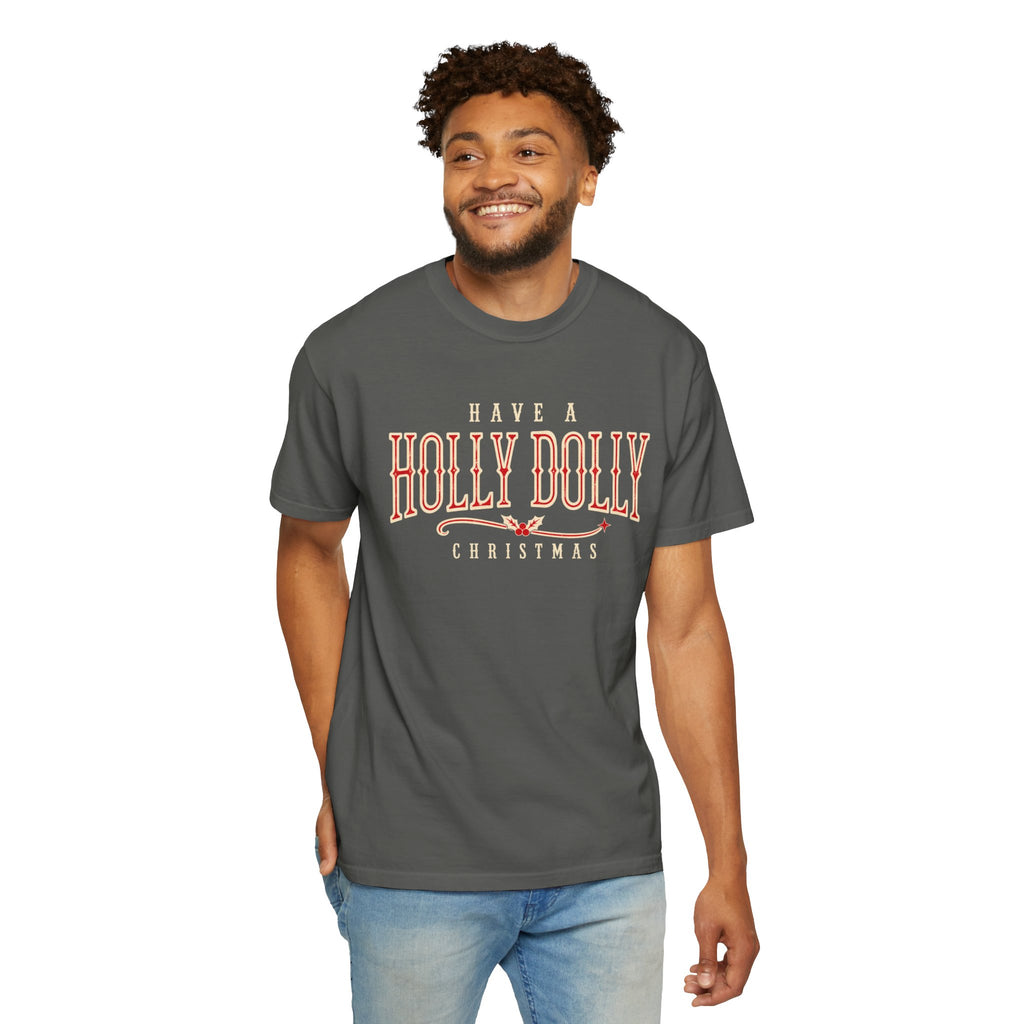 Have a Holly Dolly Christmas Shirt, Western Christmas Tee, Country Christmas Shirt, Retro Holiday T-Shirt, Southern Christmas Gift