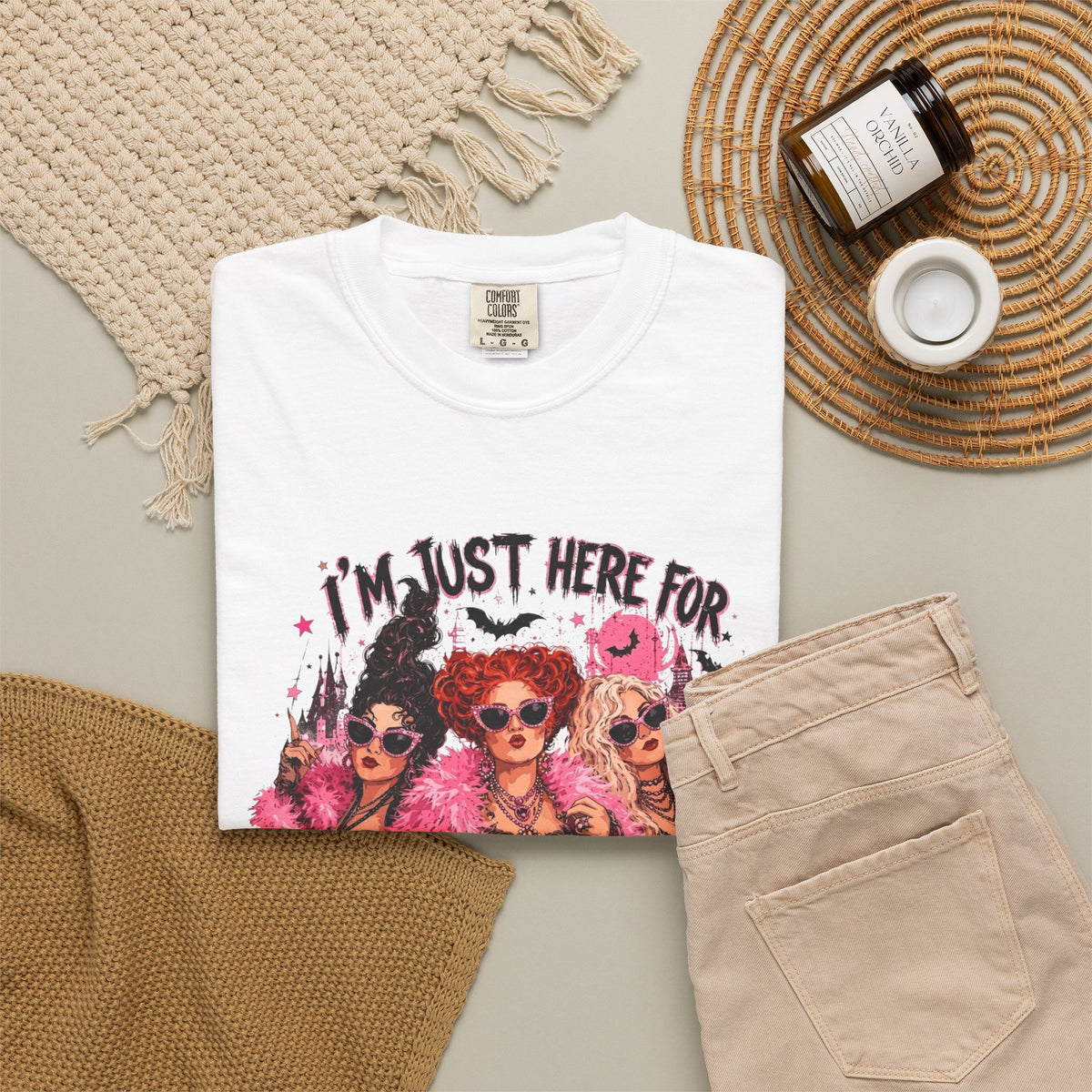 Hocus Pocus Graphic T Shirt Im Just Here for the Hocus Pocus Halloween Tee