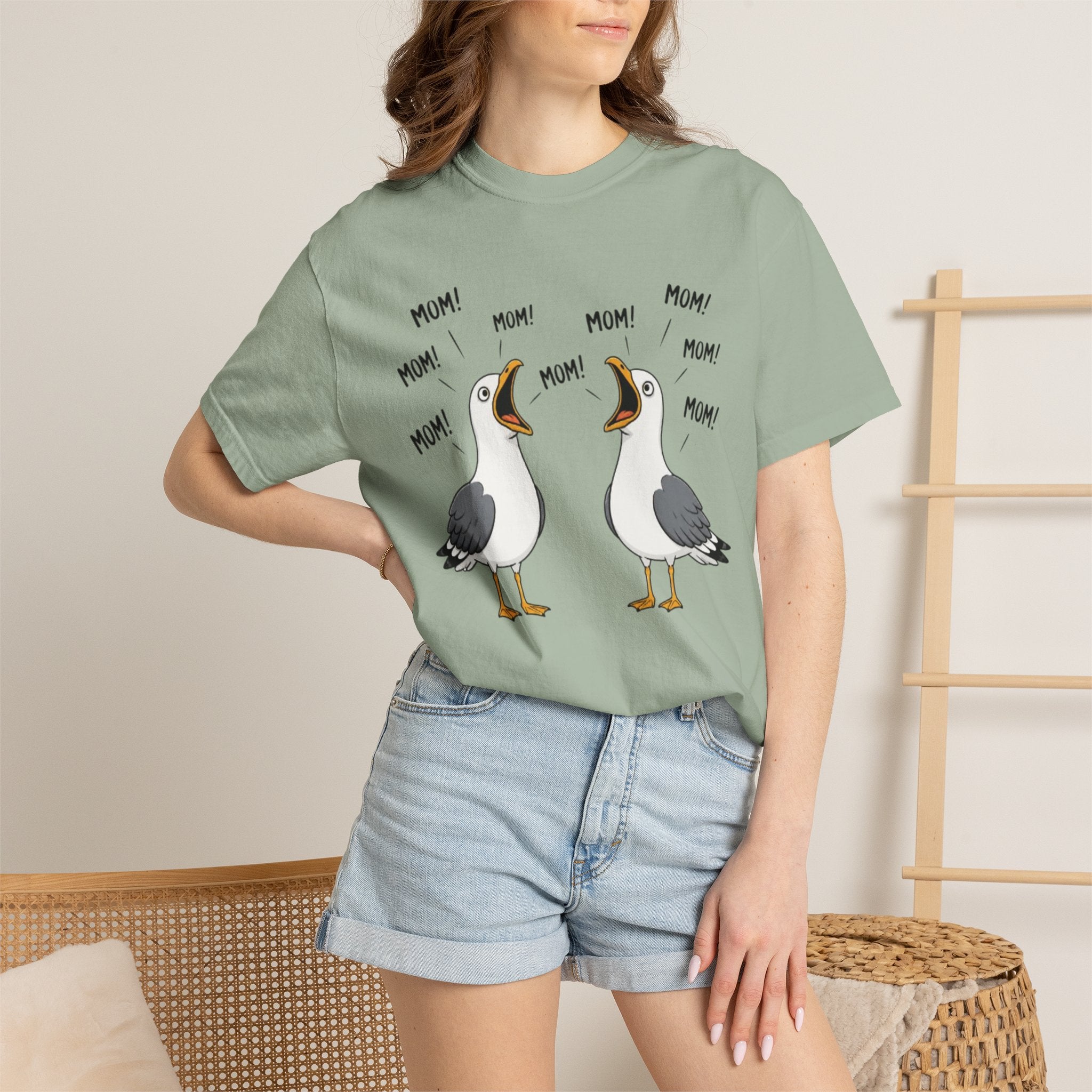 Seagull MOM MOM MOM Graphic T Shirt