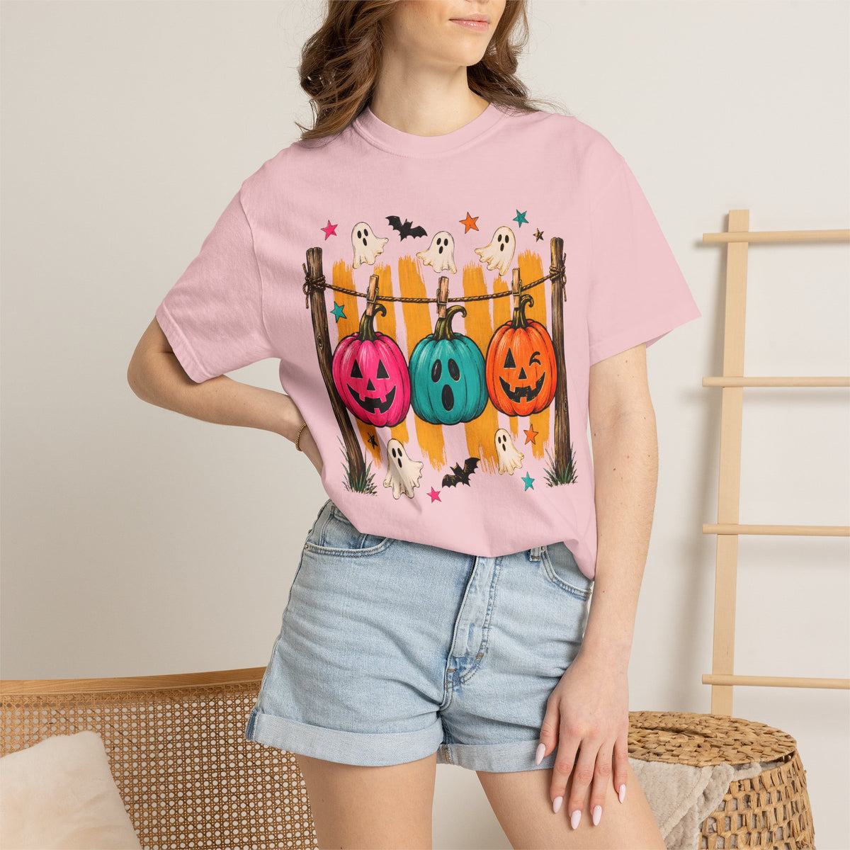 Halloween Pumpkins and Ghosts T Shirt Cute Jack O Lantern Halloween Tee