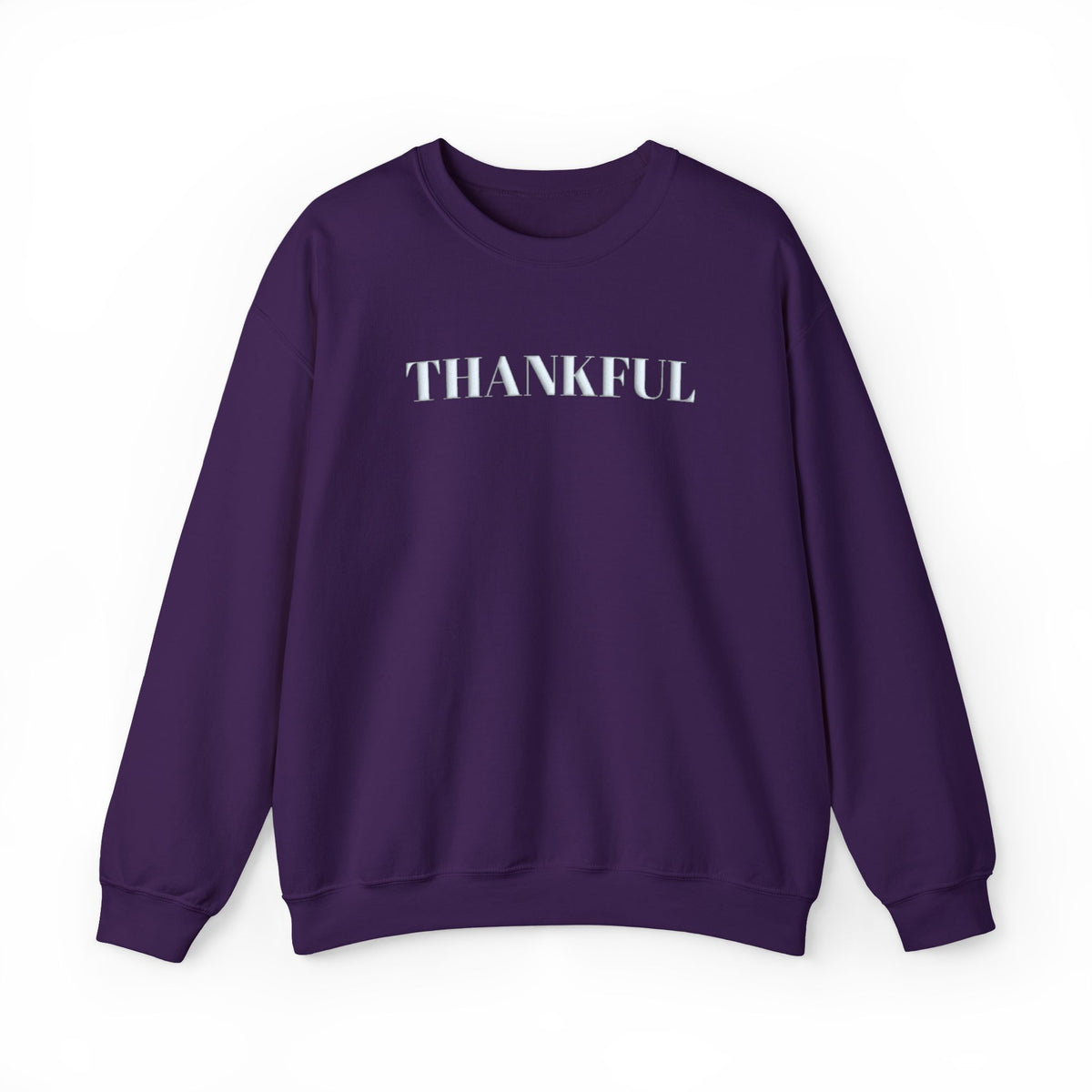 Thankful Puff Print, Thanksgiving Sweatshirt, Raised Letter Crewneck, Fall Sweatshirt, Thankful Shirt, Thanksgiving Gift, Puff Print Shirt