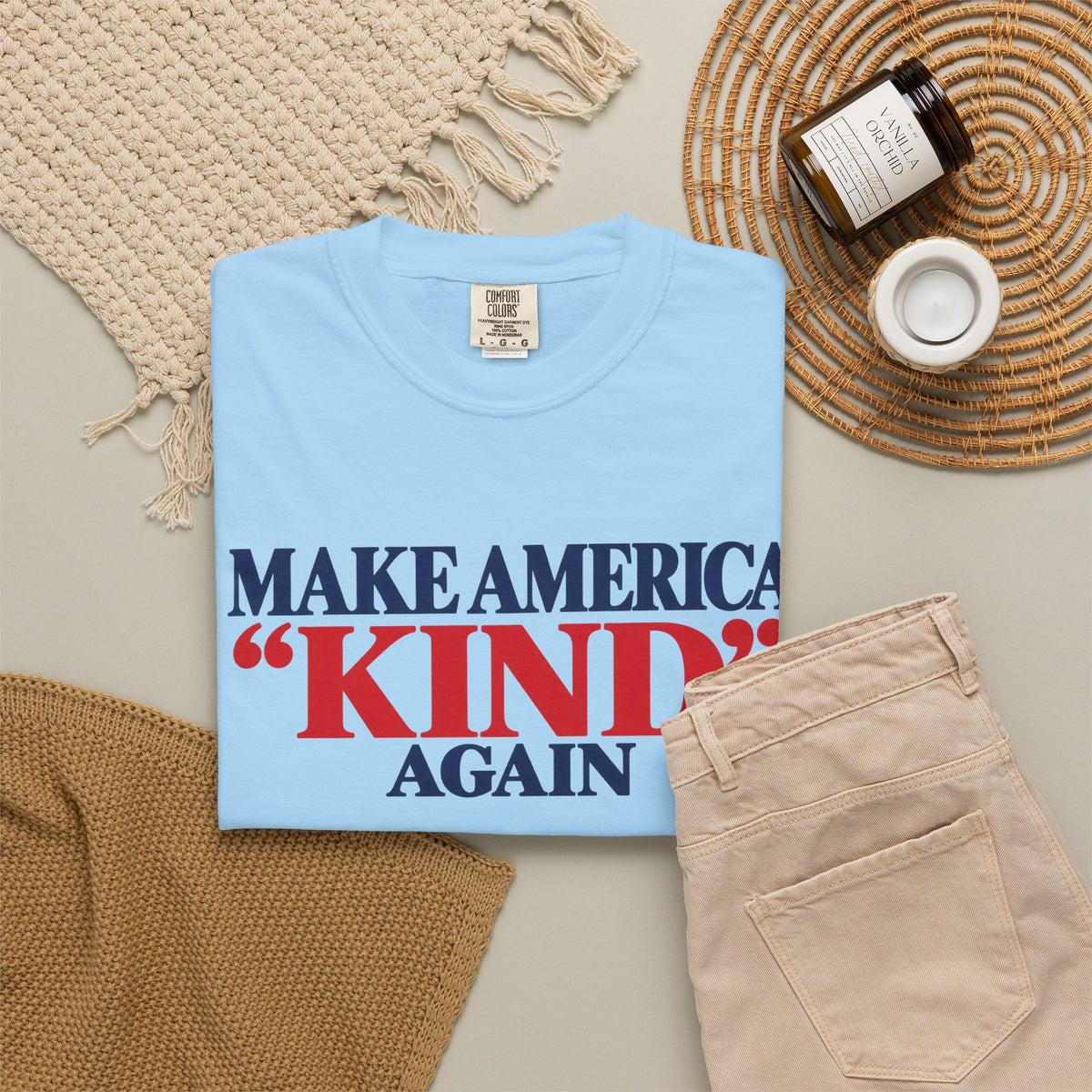 Make America Kind Again Shirt, Kindness Over Division Tee, Patriotic Statement T-Shirt, Comfort Colors Unisex Tee, Unity Gift