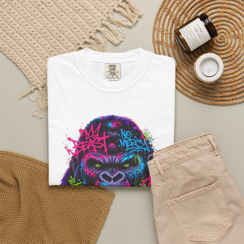 Gorilla Graffiti T Shirt Neon Street Art Ape Design