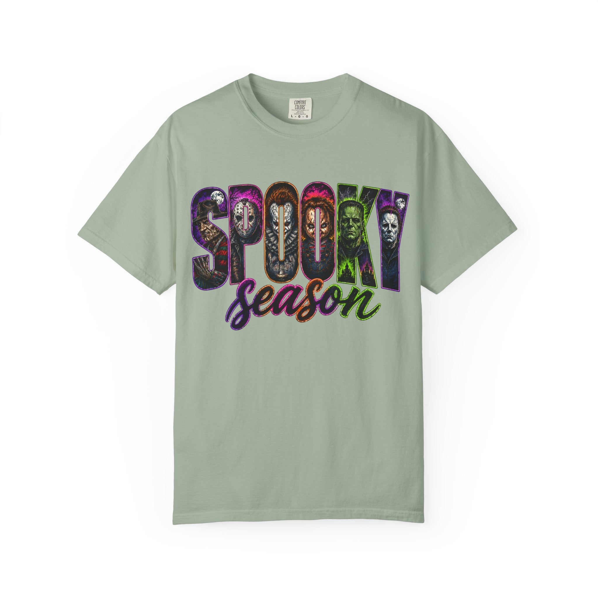 Spooky Season Graphic T Shirt Halloween Horror Movie Mask Design