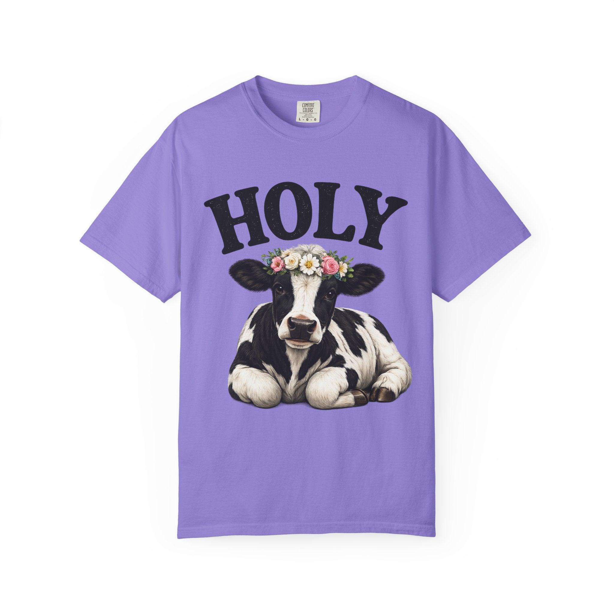 Holy Cow Floral Crown T Shirt