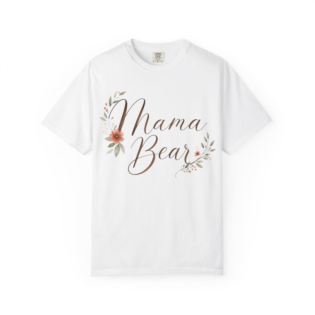 Mama Bear T Shirt Floral Script Mother Tee