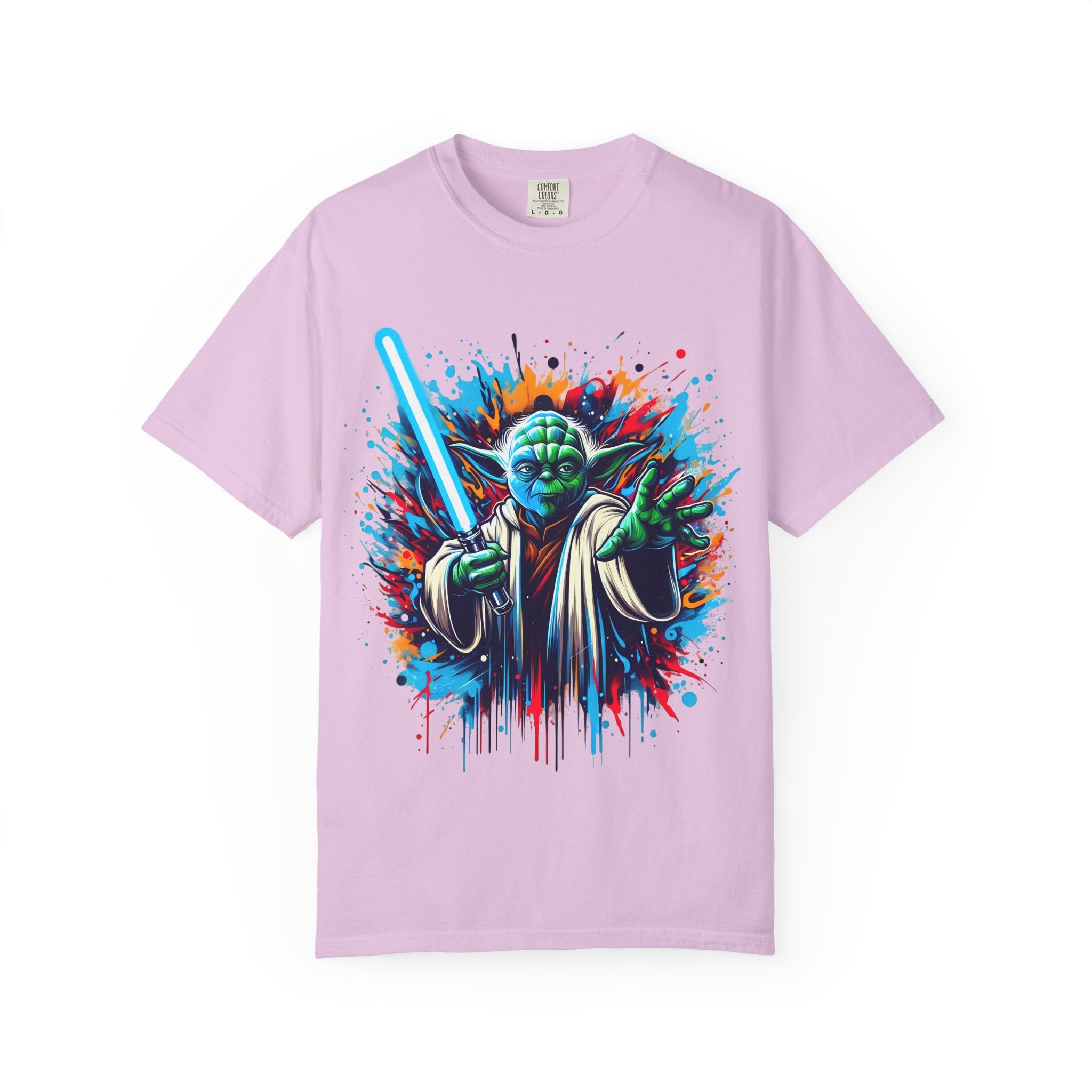 Galactic Jedi Warrior T Shirt Yoda Lightsaber Graphic Tee