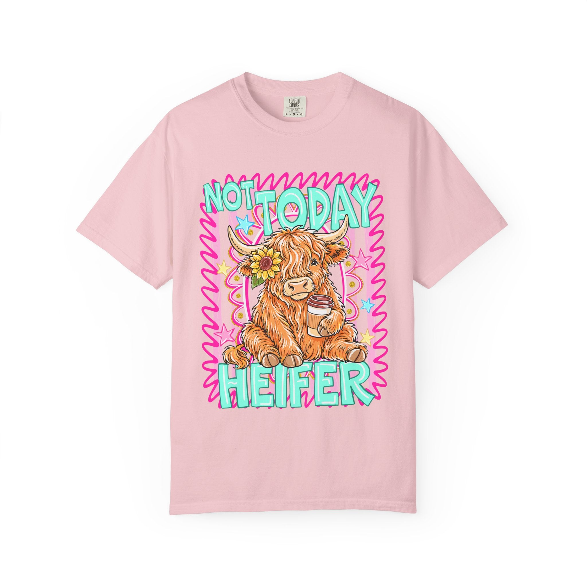 Not Today Heifer T Shirt Cute Highland Cow Graphic Tee
