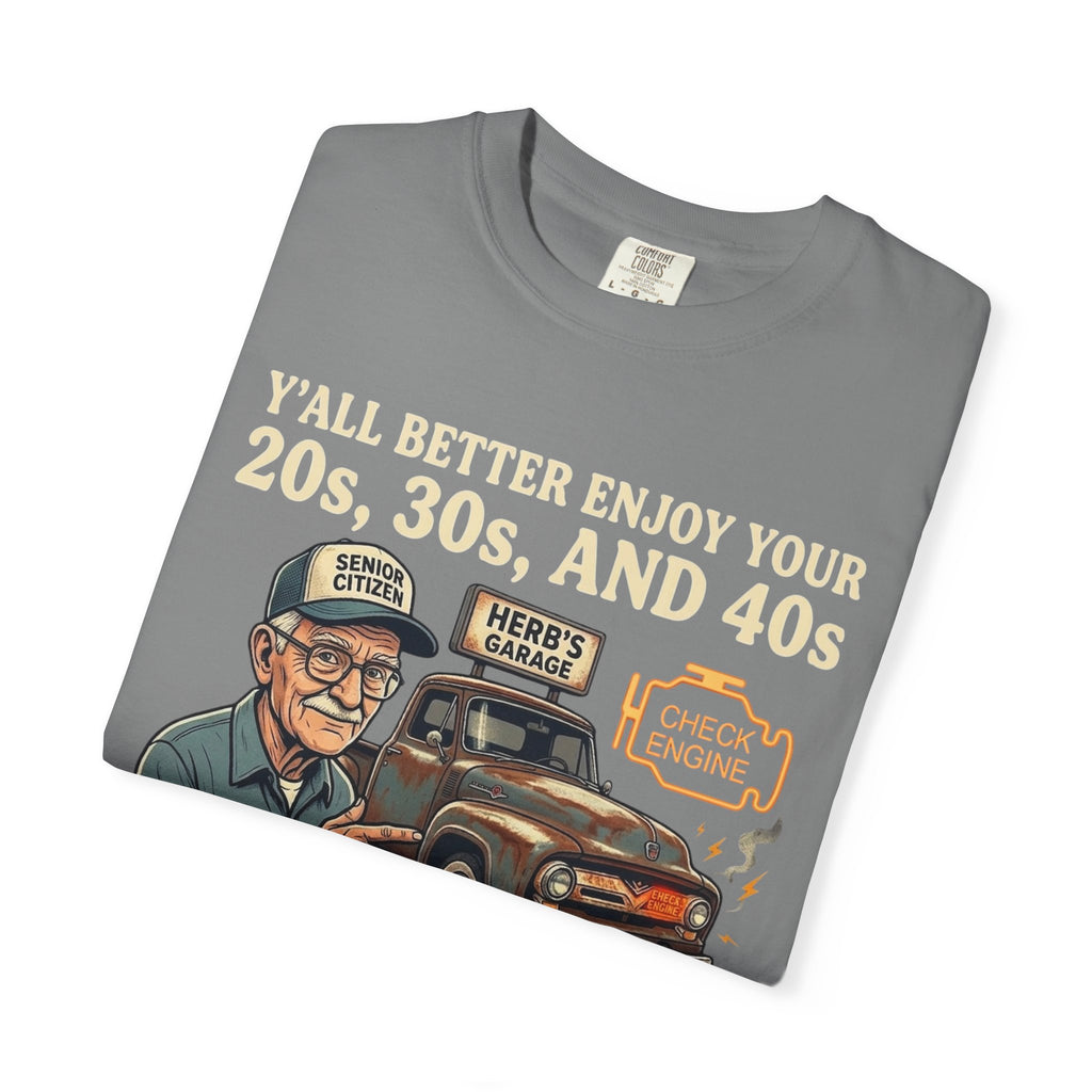 Check Engine Light Tee Shirt Funny Vintage Grandpa Truck Tee