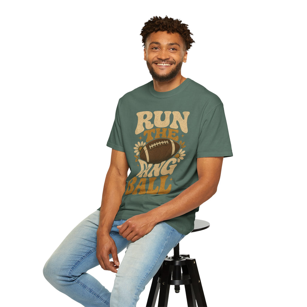 Run the Dang Ball Football T Shirt Retro Gridiron Graphic Tee