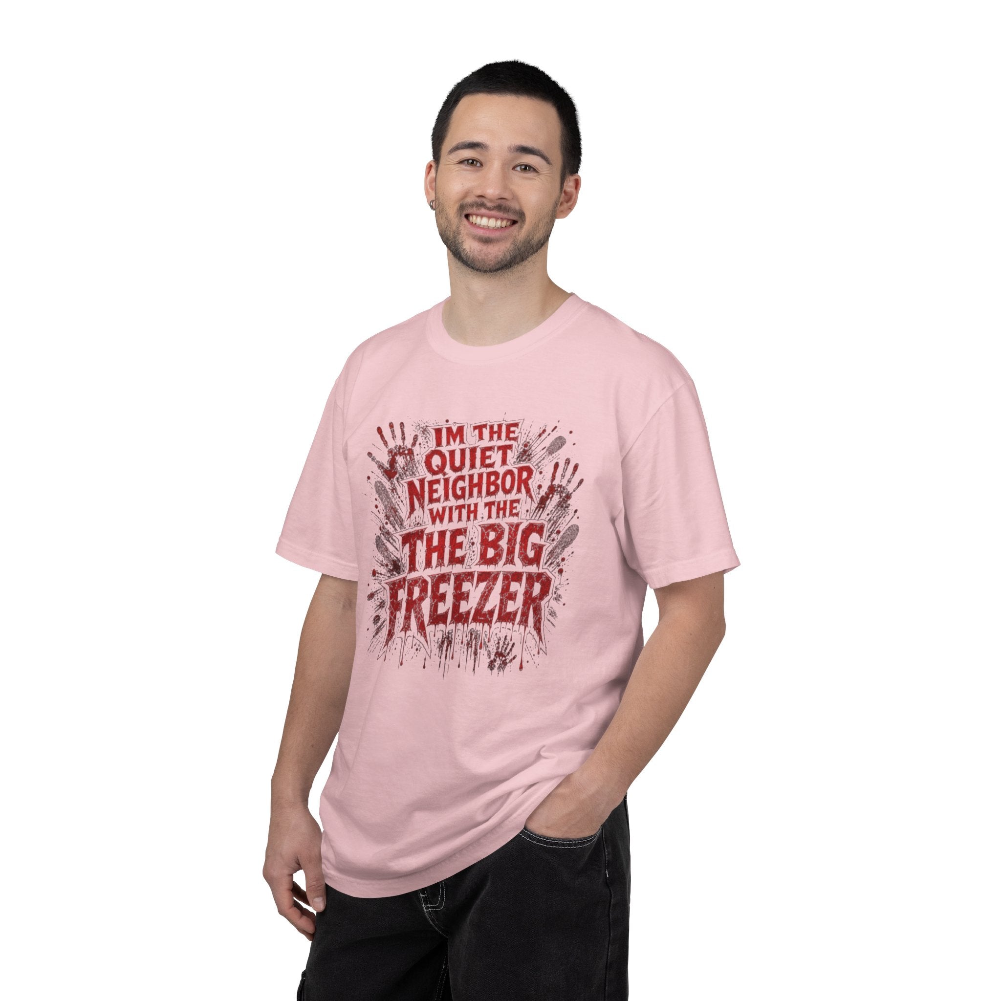T-Shirt Im the Quiet Neighbor with the Big Freezer Horror Graphic Tee