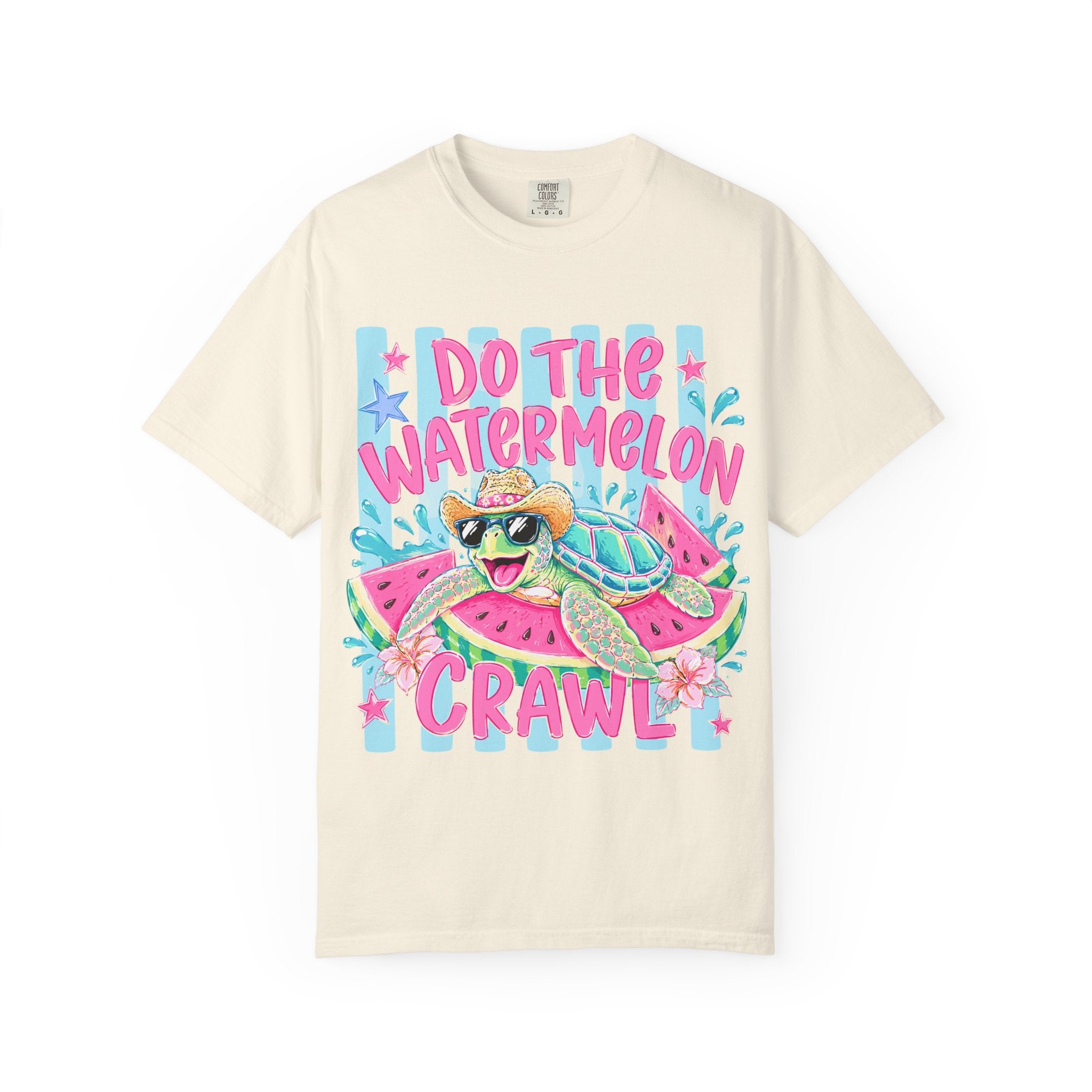 Do The Watermelon Crawl TShirt Cute Turtle Summer Graphic Tee