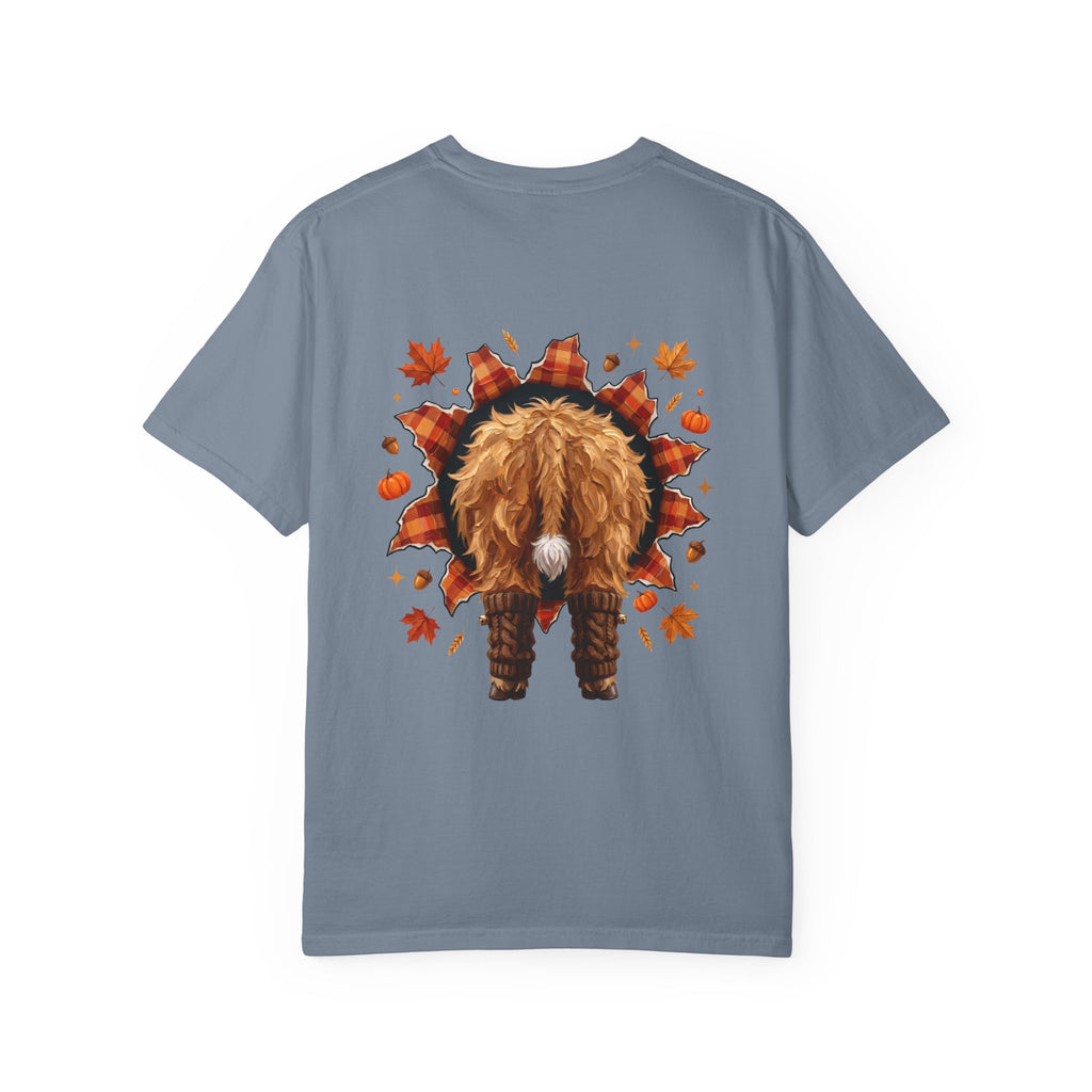 Highland Cow Autumn Tee Shirt Cute Fall Plaid Calf Design